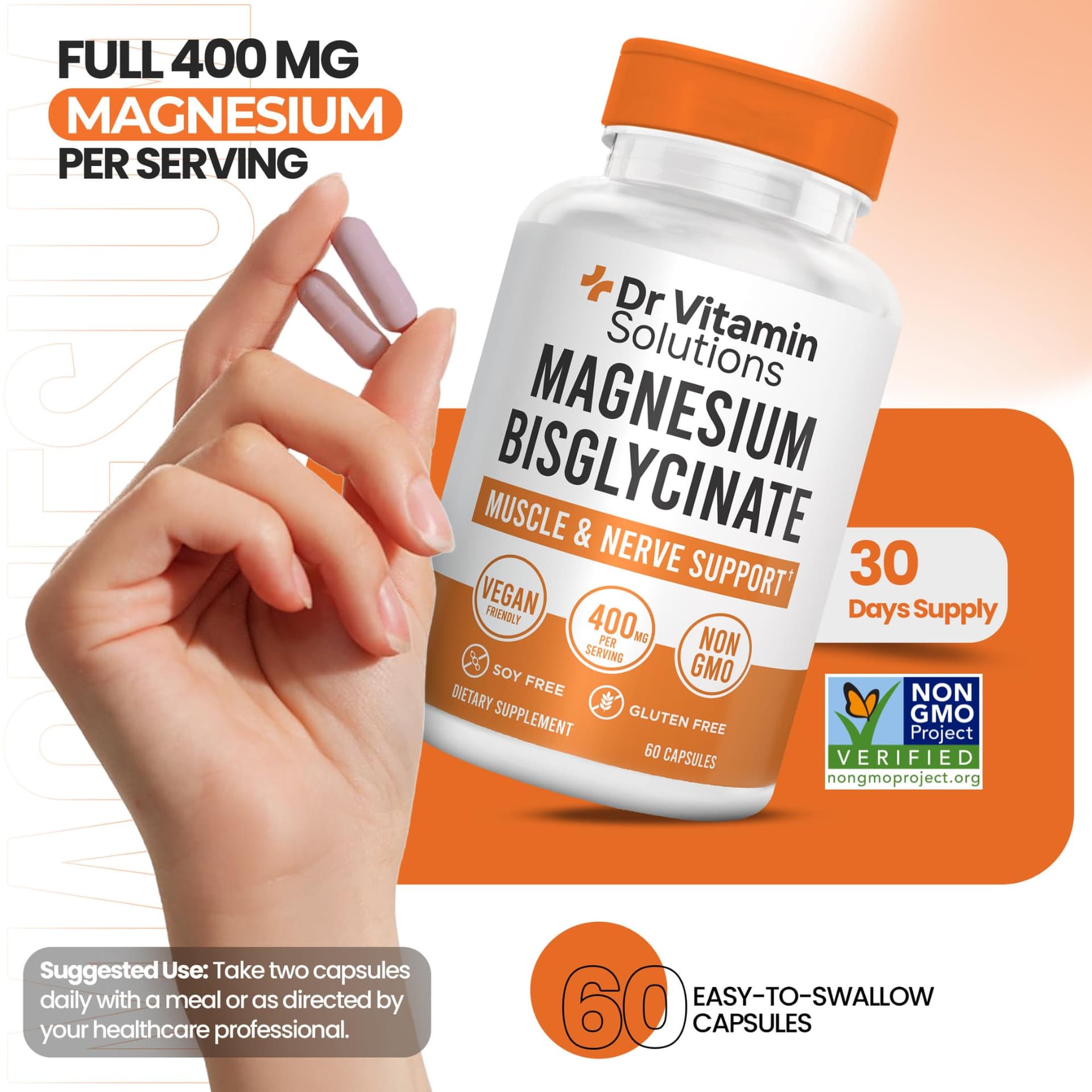 DR VITAMIN SOLUTIONS Magnesium Glycinate 400mg – Bild 7