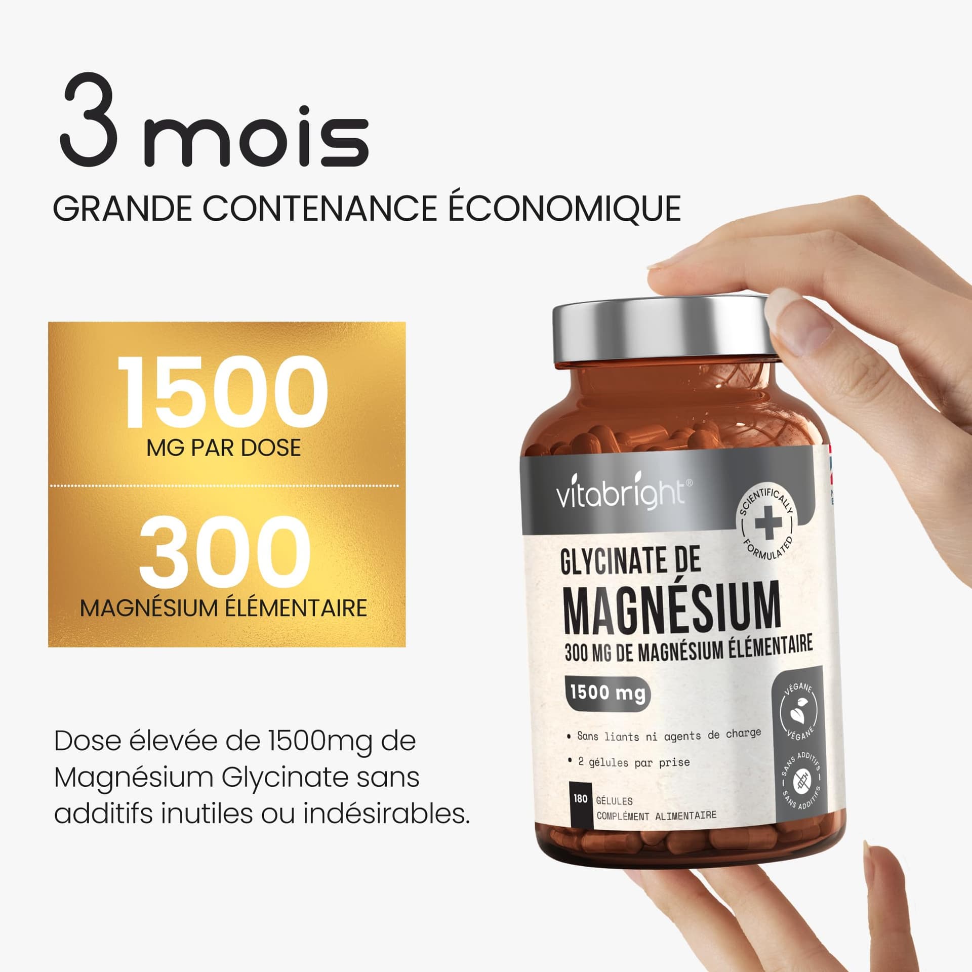 VitaBright Magnésium Bisglycinate Bio 1500 mg – Bild 5