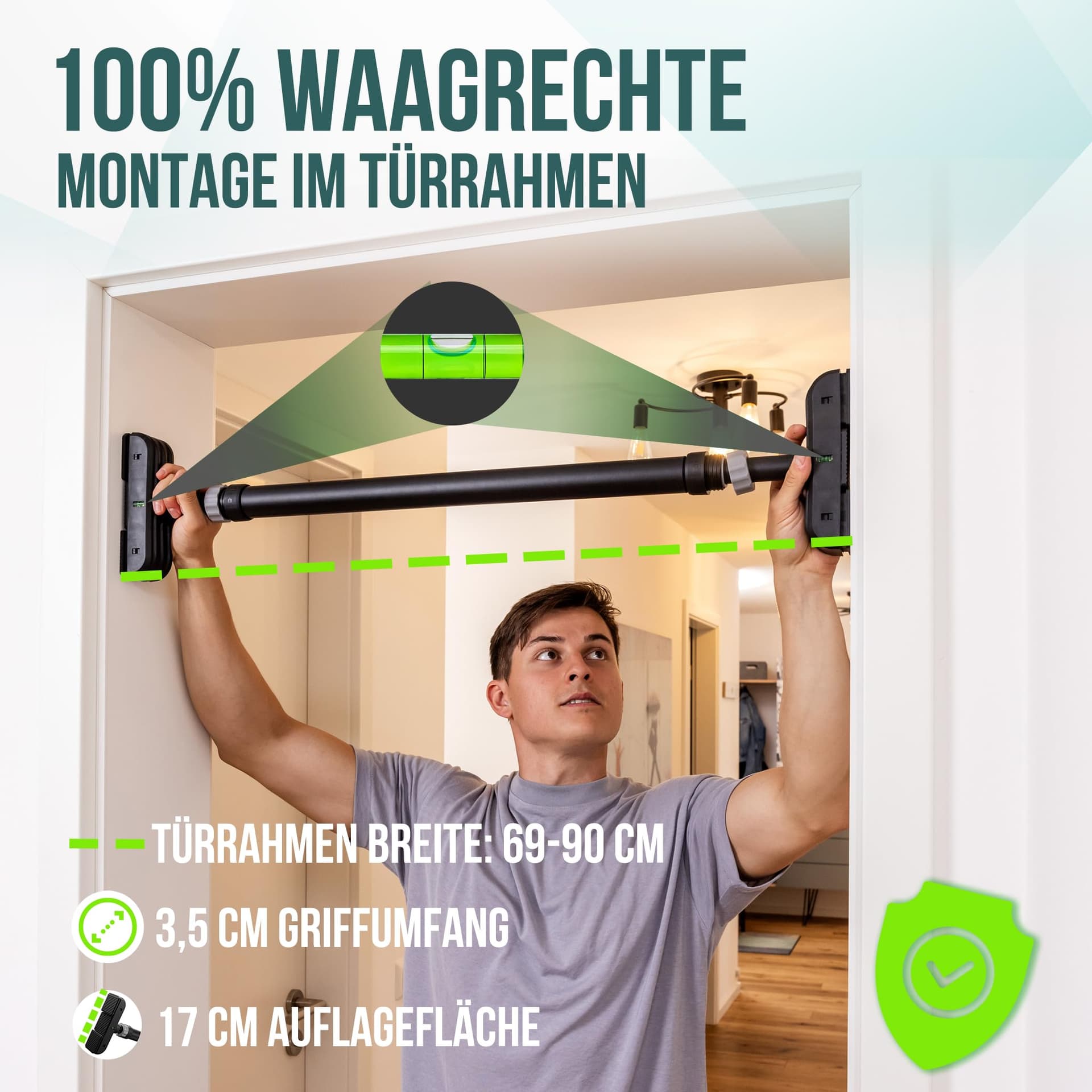 PULLUP & DIP Klimmzugstange für Türrahmen zum Einhängen – Bild 4