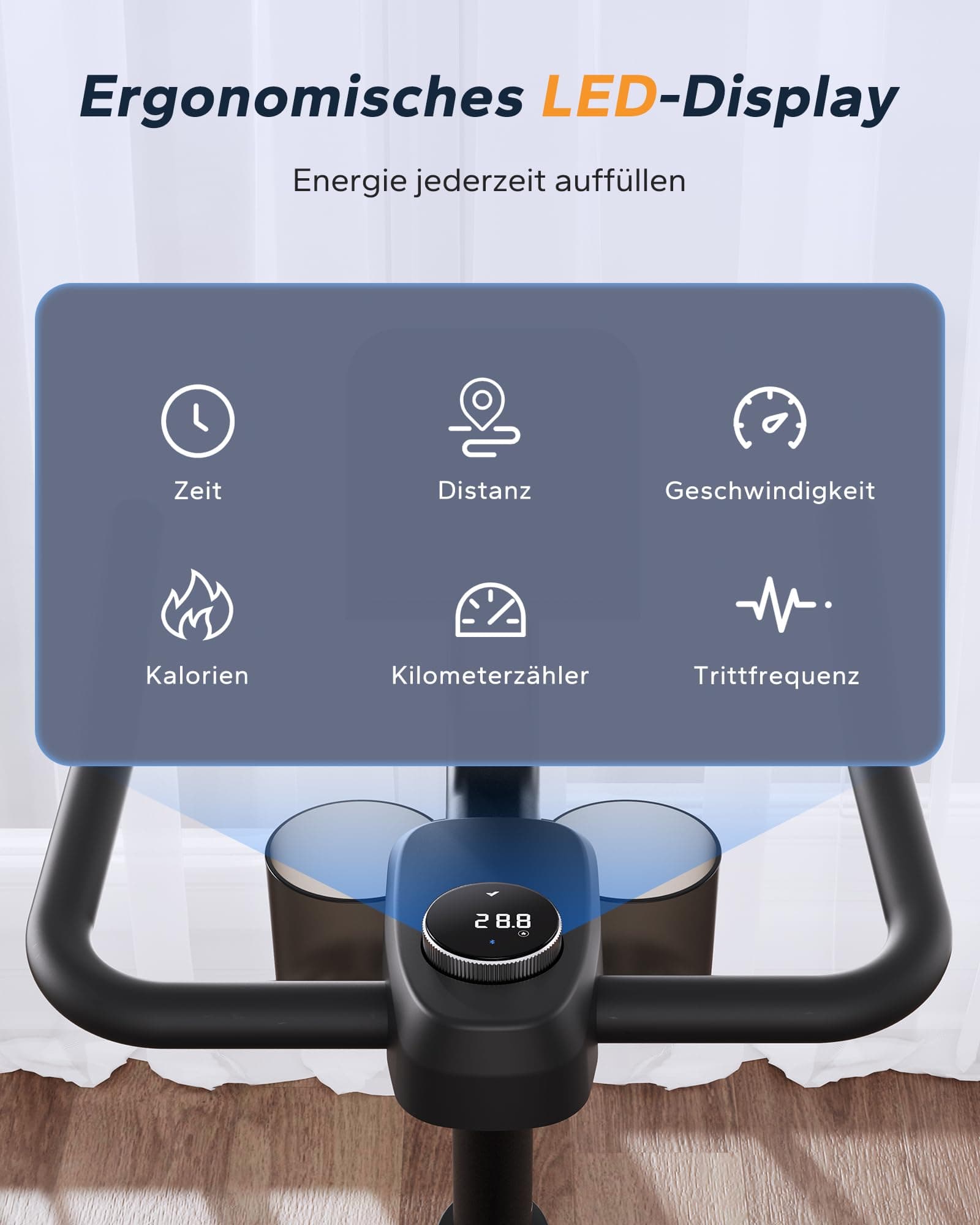 MERACH Heimtrainer Fahrrad mit Magnetischem Widerstand – Bild 5