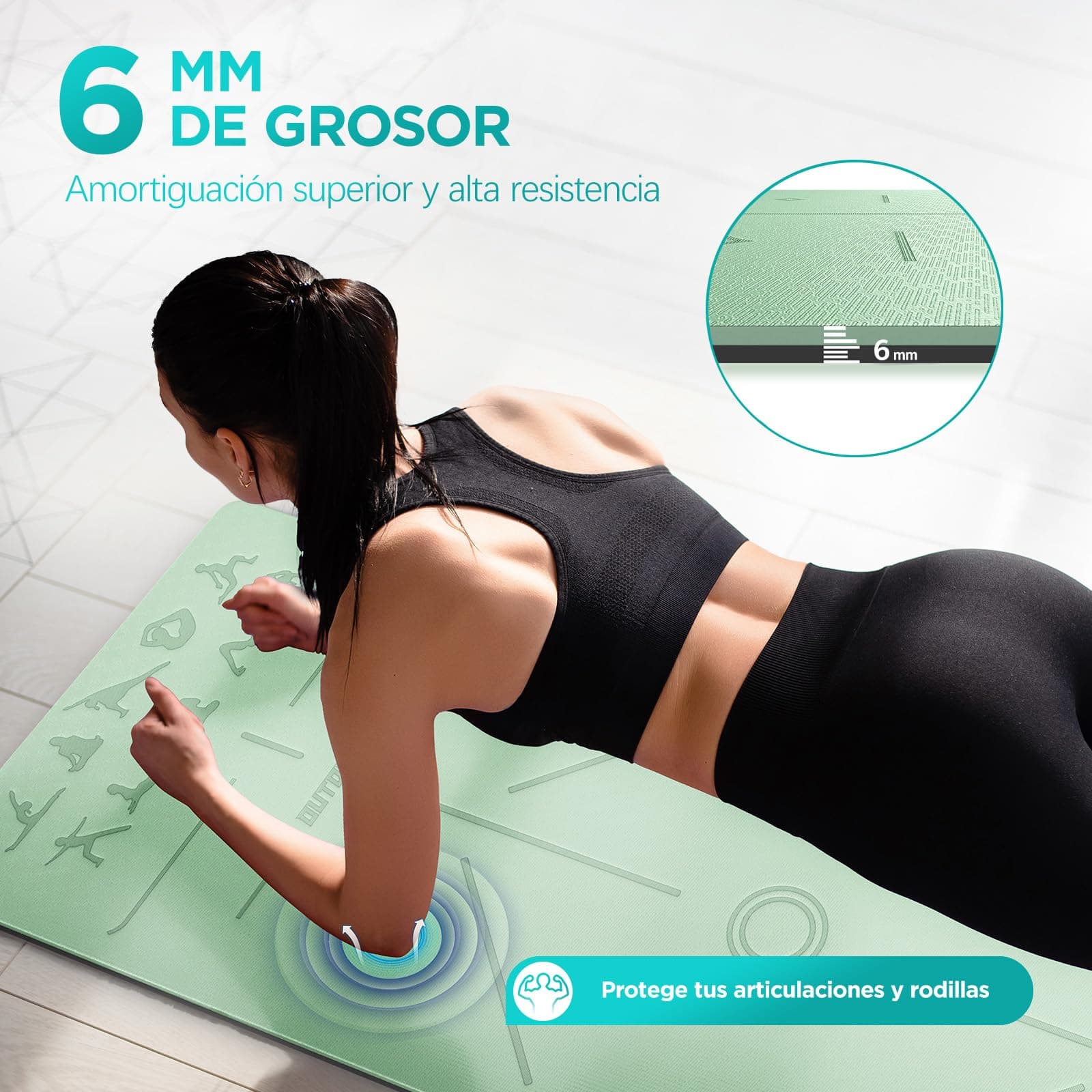 OUTDOUSE Esterilla Yoga,Esterilla Fitness – Bild 6