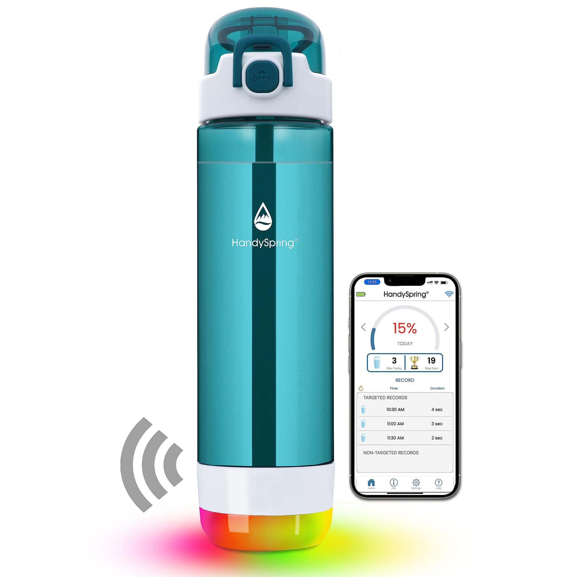 HANDYSPRING ,Intelligente Wasserflasche mit Erinnerung – Bild 7