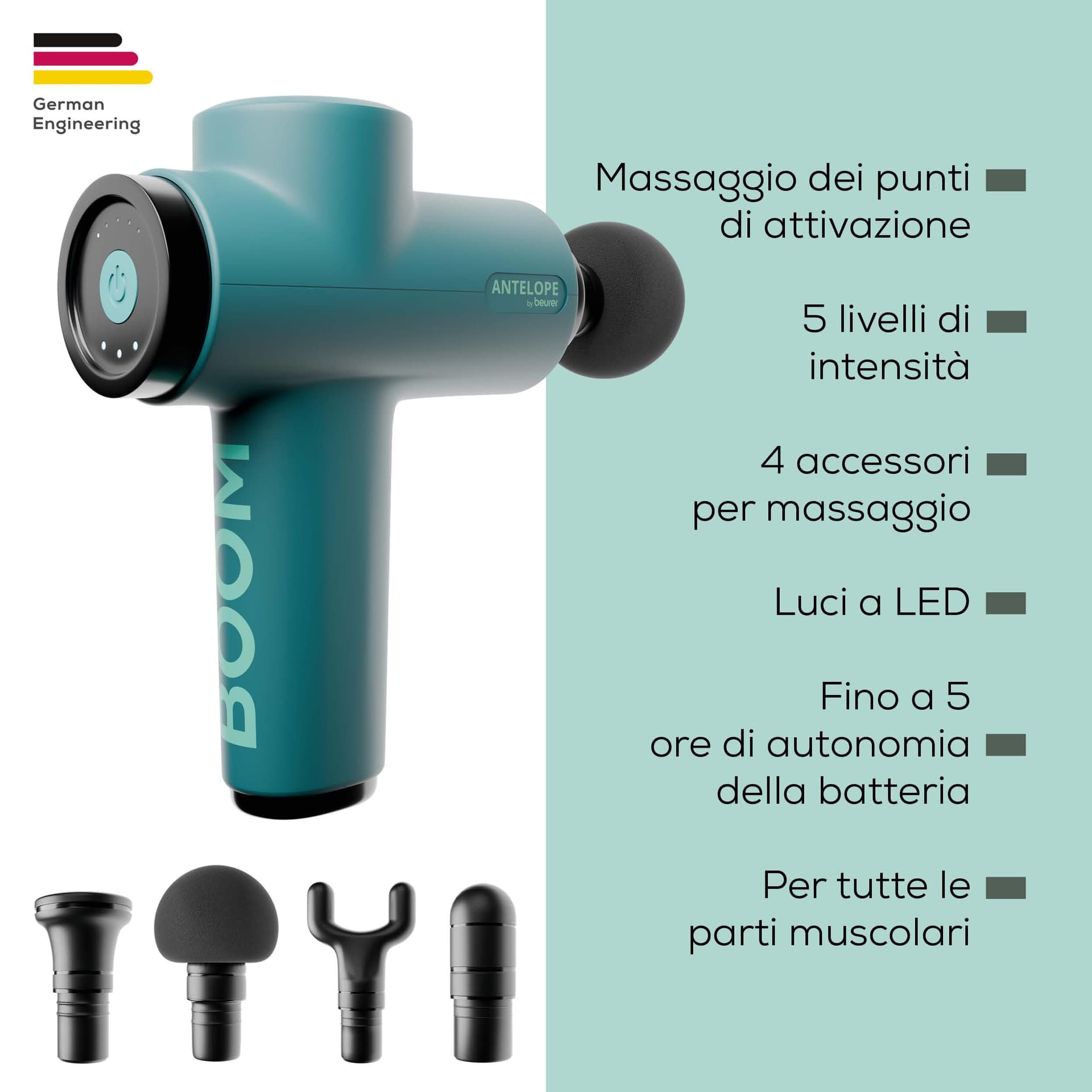 Beurer Antelope BOOM Pistola per Massaggio Muscolare – Bild 8