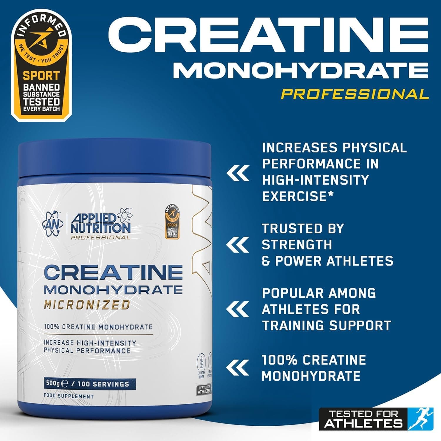 Applied Nutrition Creatine Monohydrate Powder 500g – Bild 2