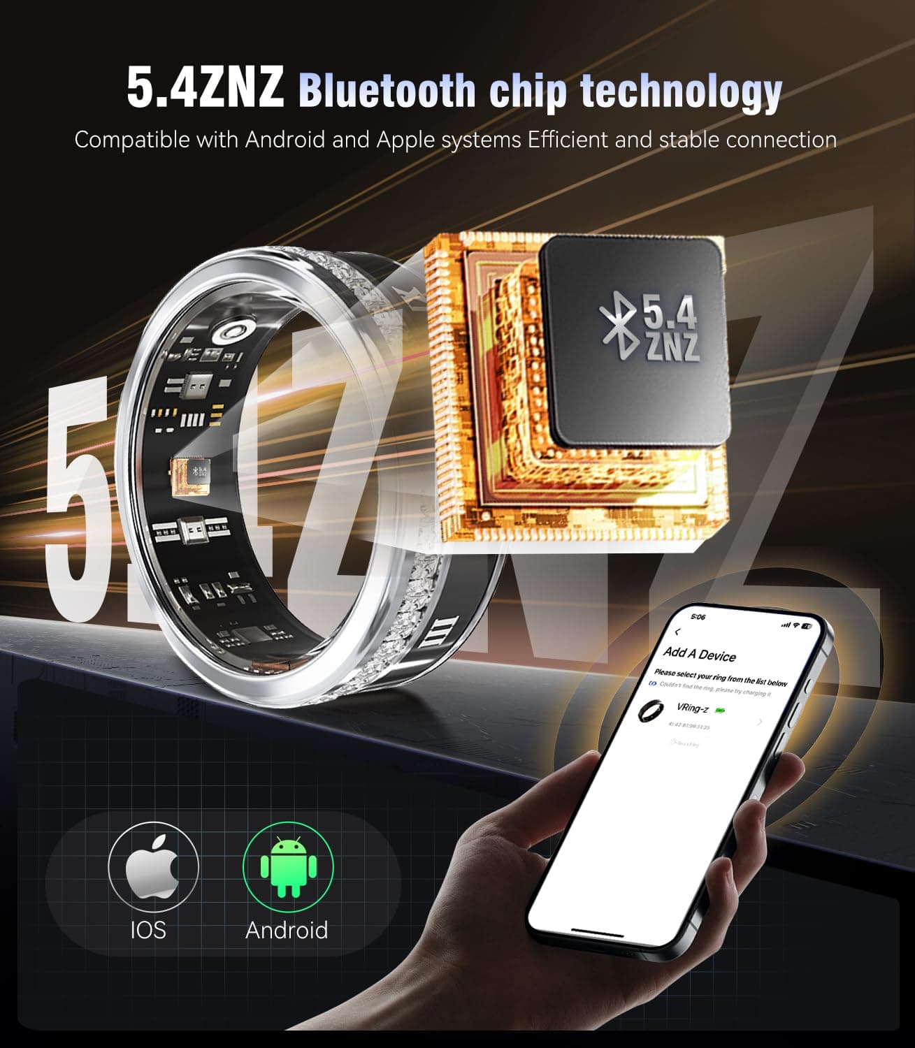 Lozltx Smart Ring & Inklusive Ladefach【JZ5.2-Chip & 0% – Bild 5