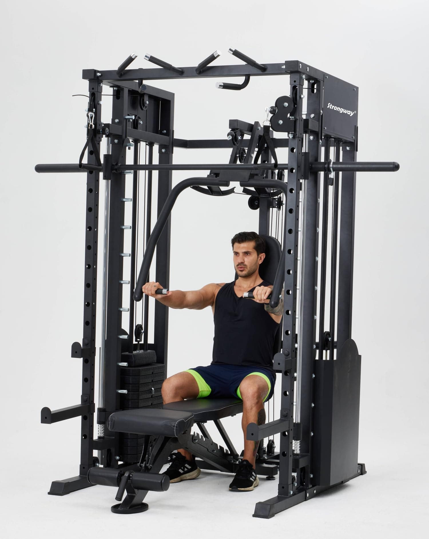 Strongway Multi Gym Smith Machine with Weights 177KG – Bild 4