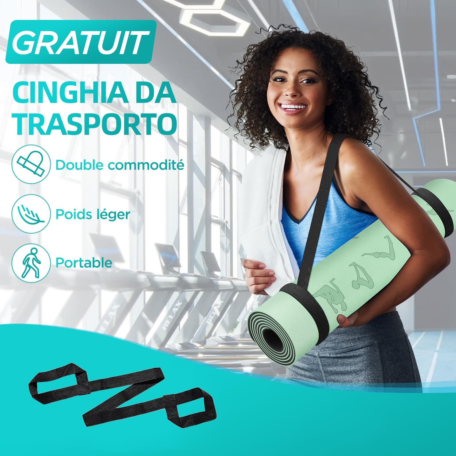 OUTDOUSE Esterilla Yoga,Esterilla Fitness – Bild 5