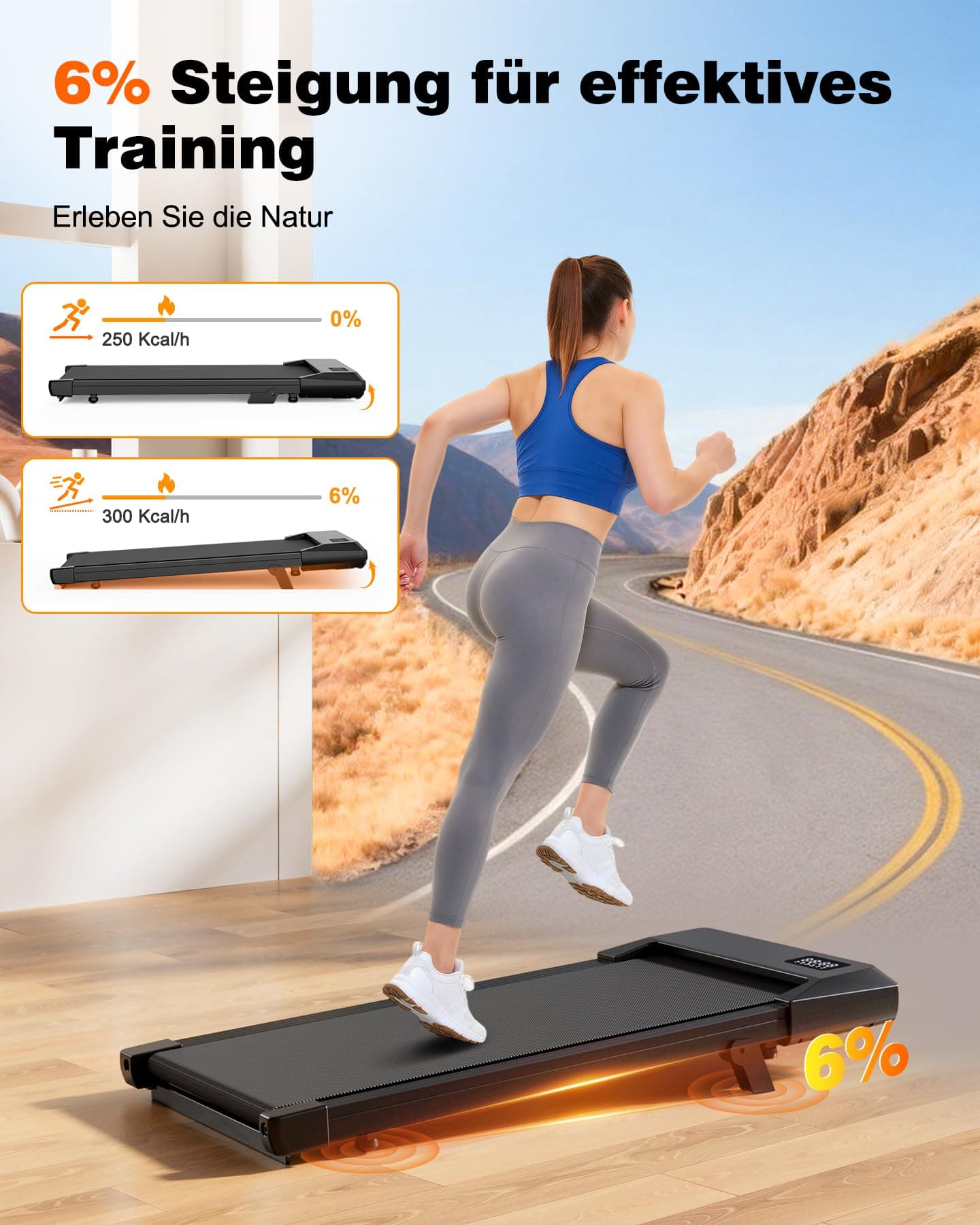 Superun Walking Pad mit Steigung max 159 KG – Bild 2