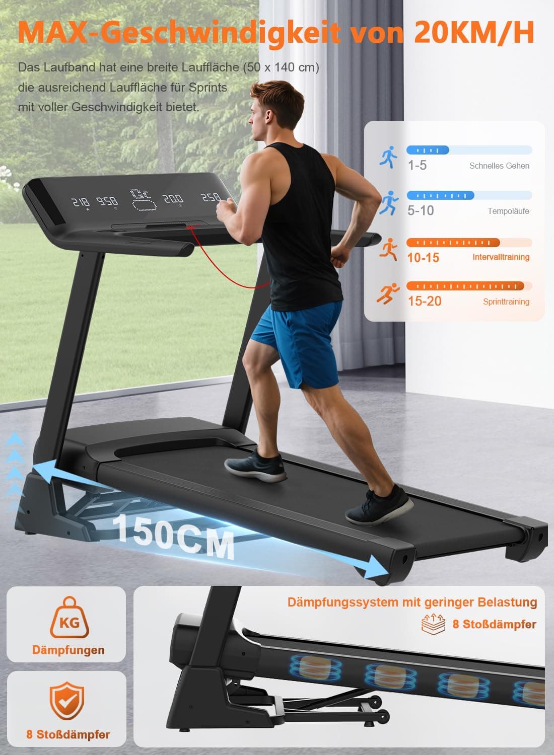 Cowmew Laufband für Zuhause – Bild 5