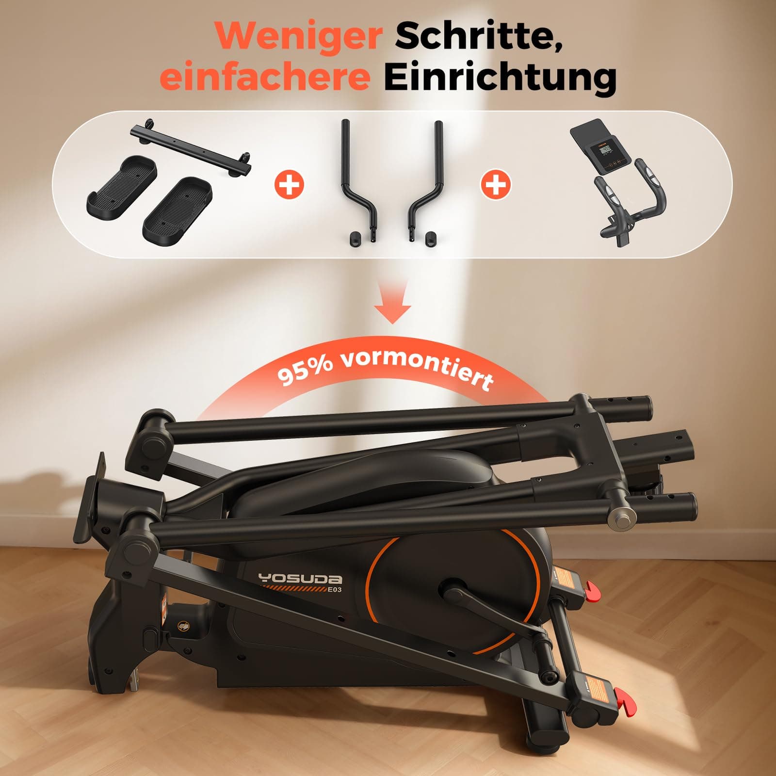 YOSUDA ​​Klappbarer Crosstrainer für Zuhause – Bild 8
