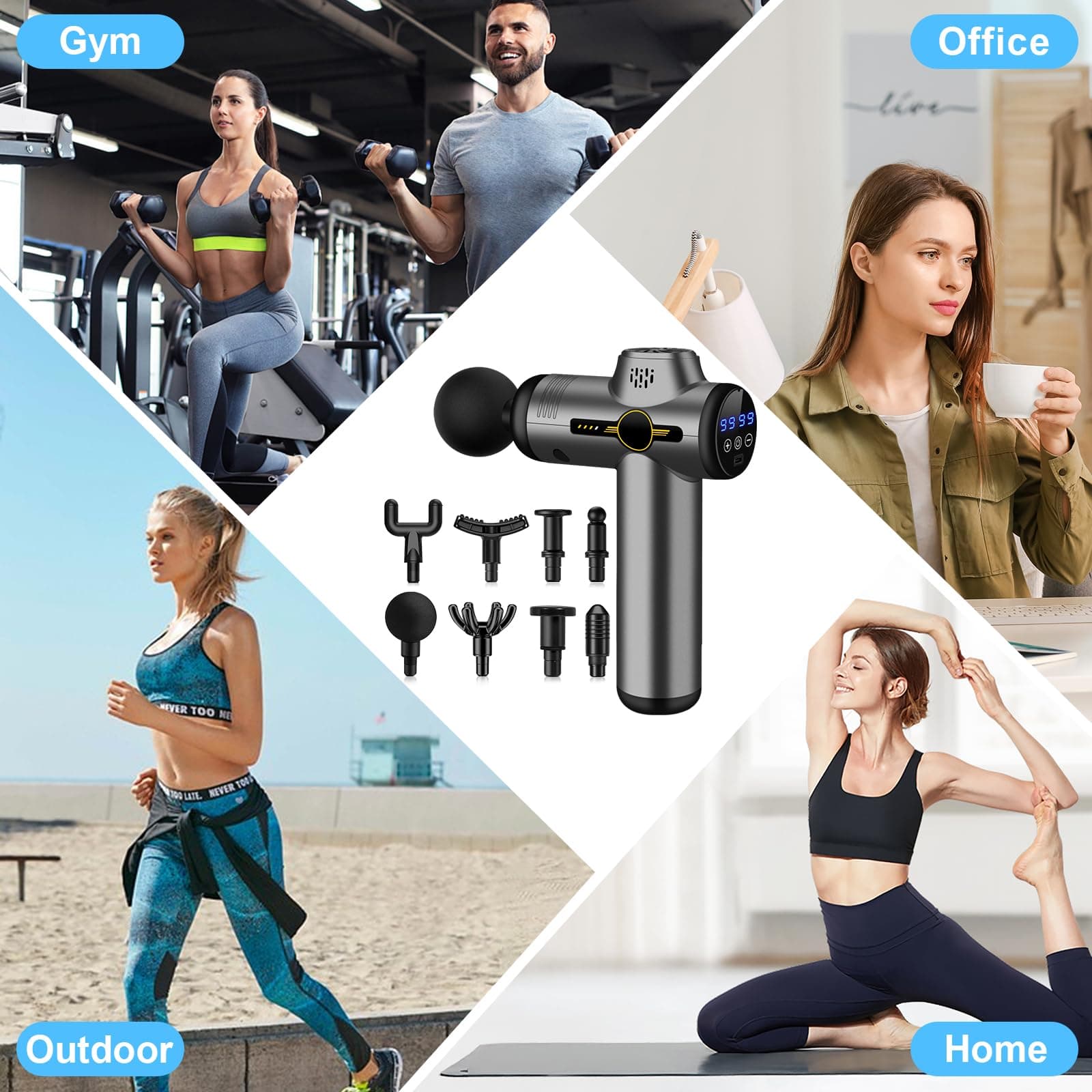 NXPZ Pistola Massaggio Muscolare – Bild 8