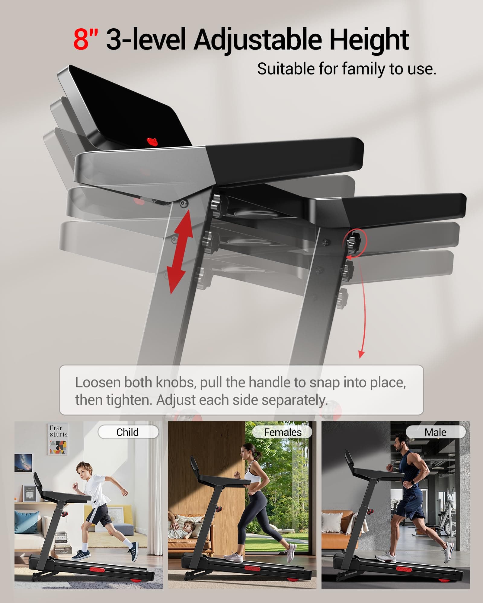 UMAY Treadmills for Home with 20% Auto Incline – Bild 7