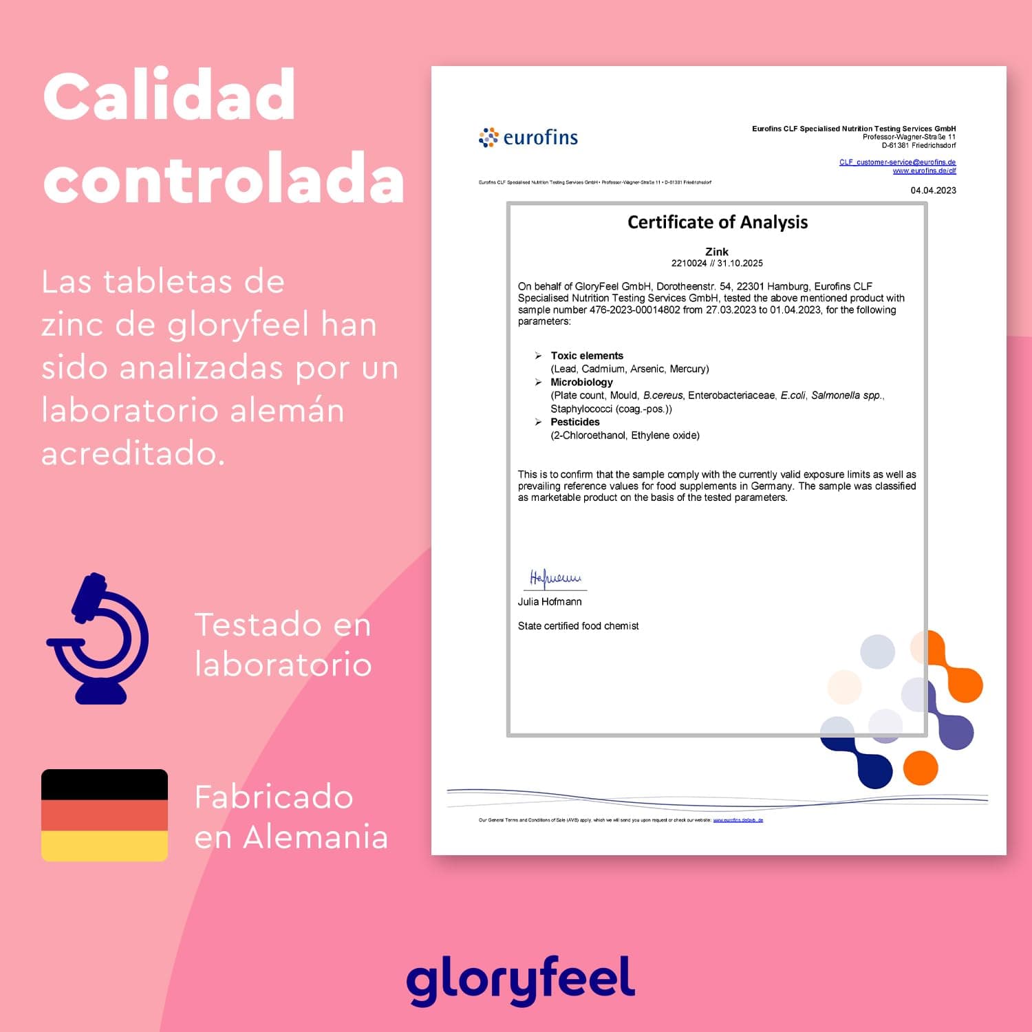 Gloryfeel Zinc 25mg – Bild 5