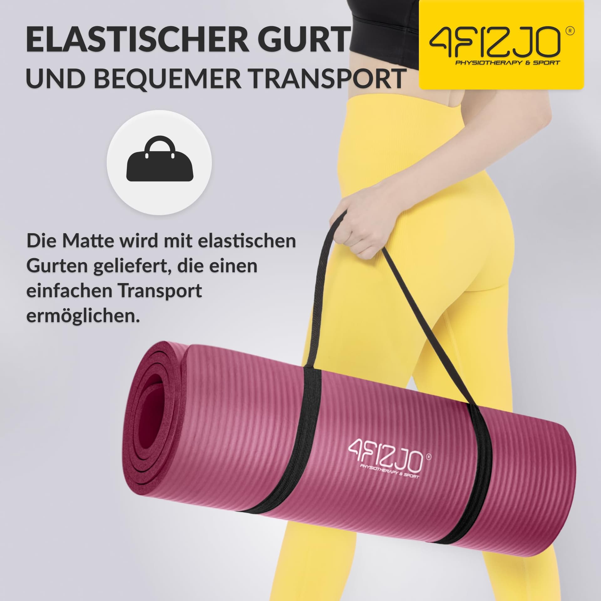 4FIZJO Fitnessmatte mit Tragegurt – Bild 7