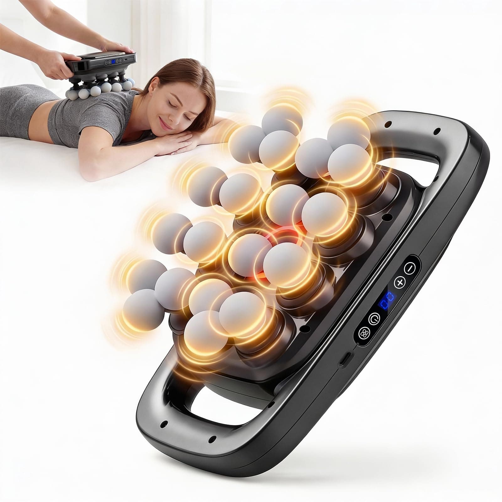 LIONVISON Massage Gun Deep Tissue: 20 Interactive Heads