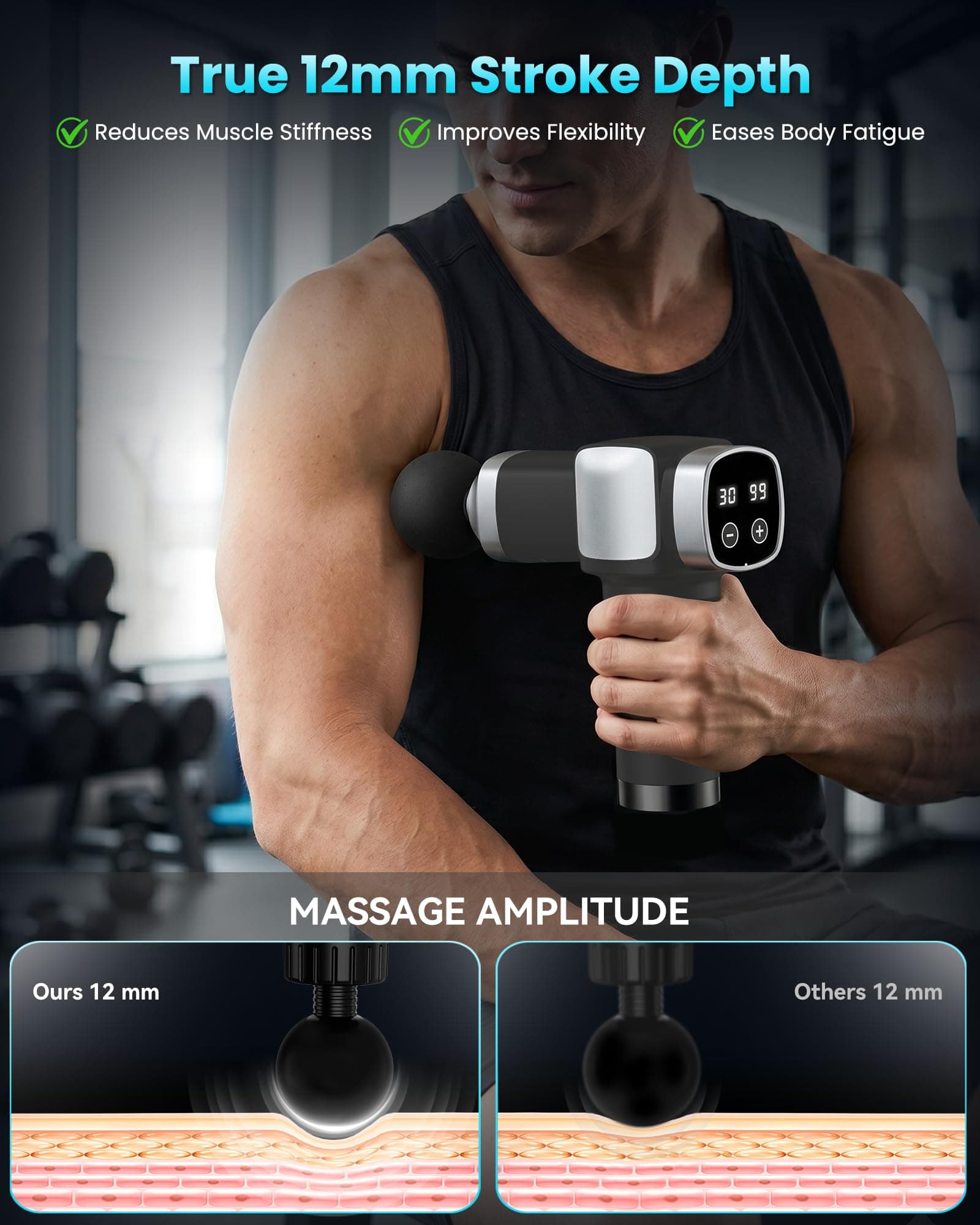 CAMEFER Massage Gun Deep Tissue – Bild 6
