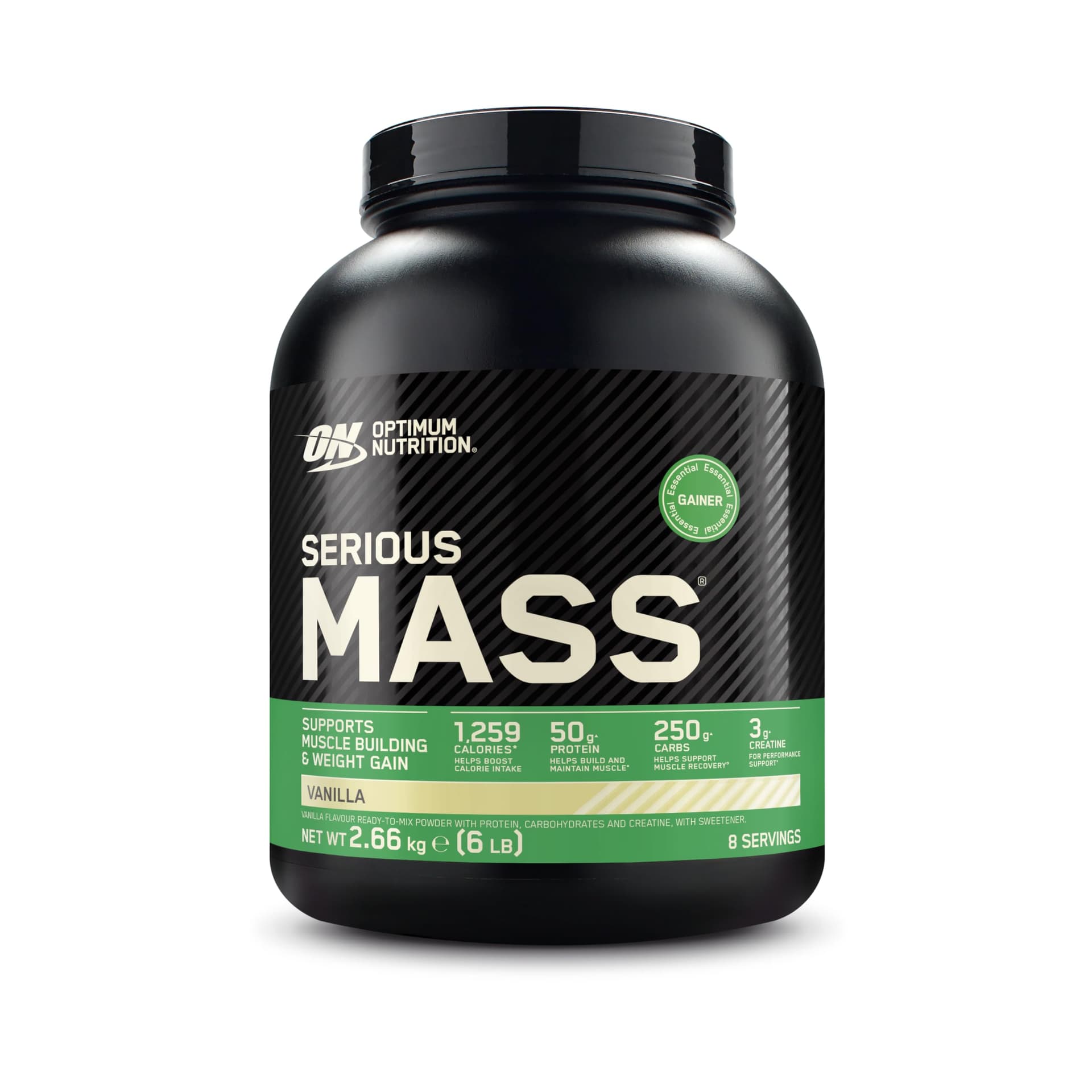 Optimum Nutrition Serious Mass 2025 Weight Gainer Pulver, Geschmack Vanille, 2.66kg