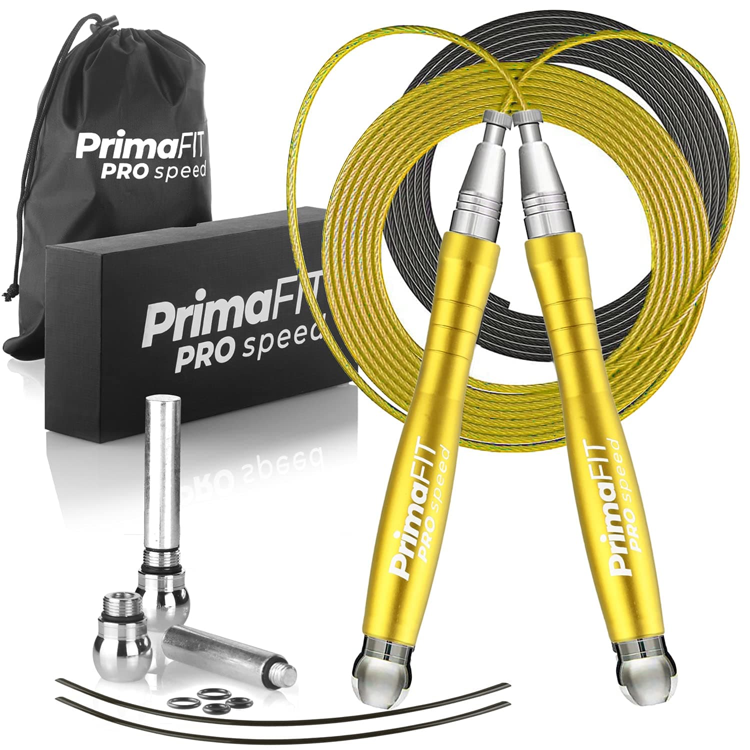 PrimaFIT Springseil Erwachsene Fitness Pro Speed Jump Rope