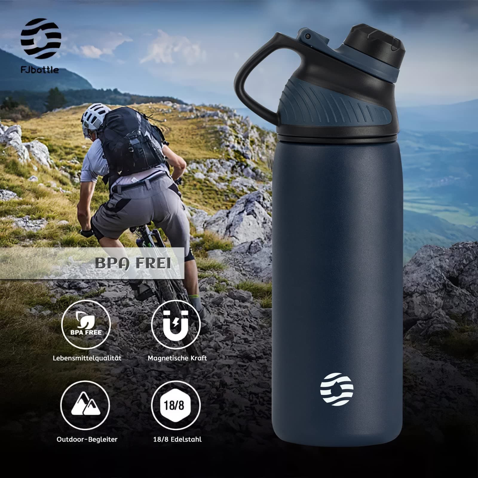 Fjbottle RVS Waterfles Sport met Magnetische Dop – 1500ml – Bild 5