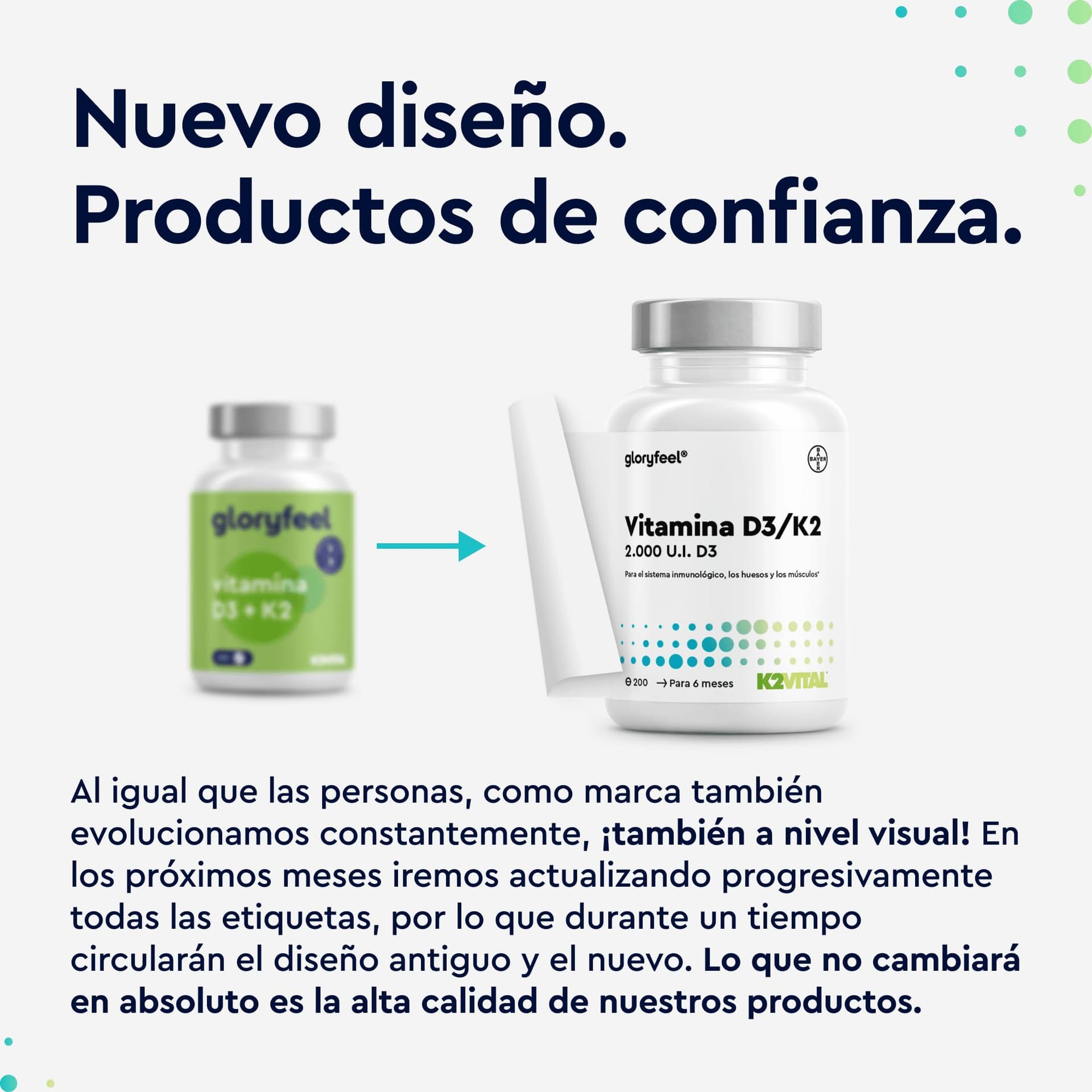 Gloryfeel Vitamina D3 + K2 ad alto dosaggio - 200 compresse – Bild 2