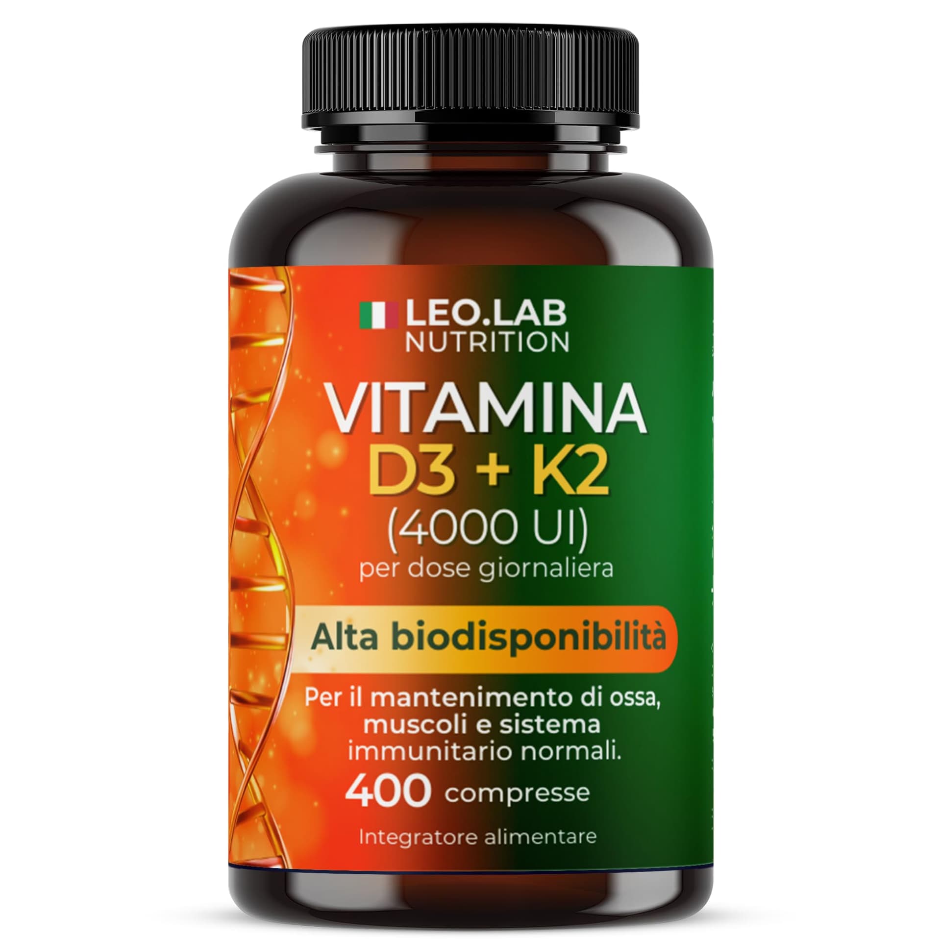 L.E.O LAB Vitamina D3 K2 4000 UI 400 Compresse