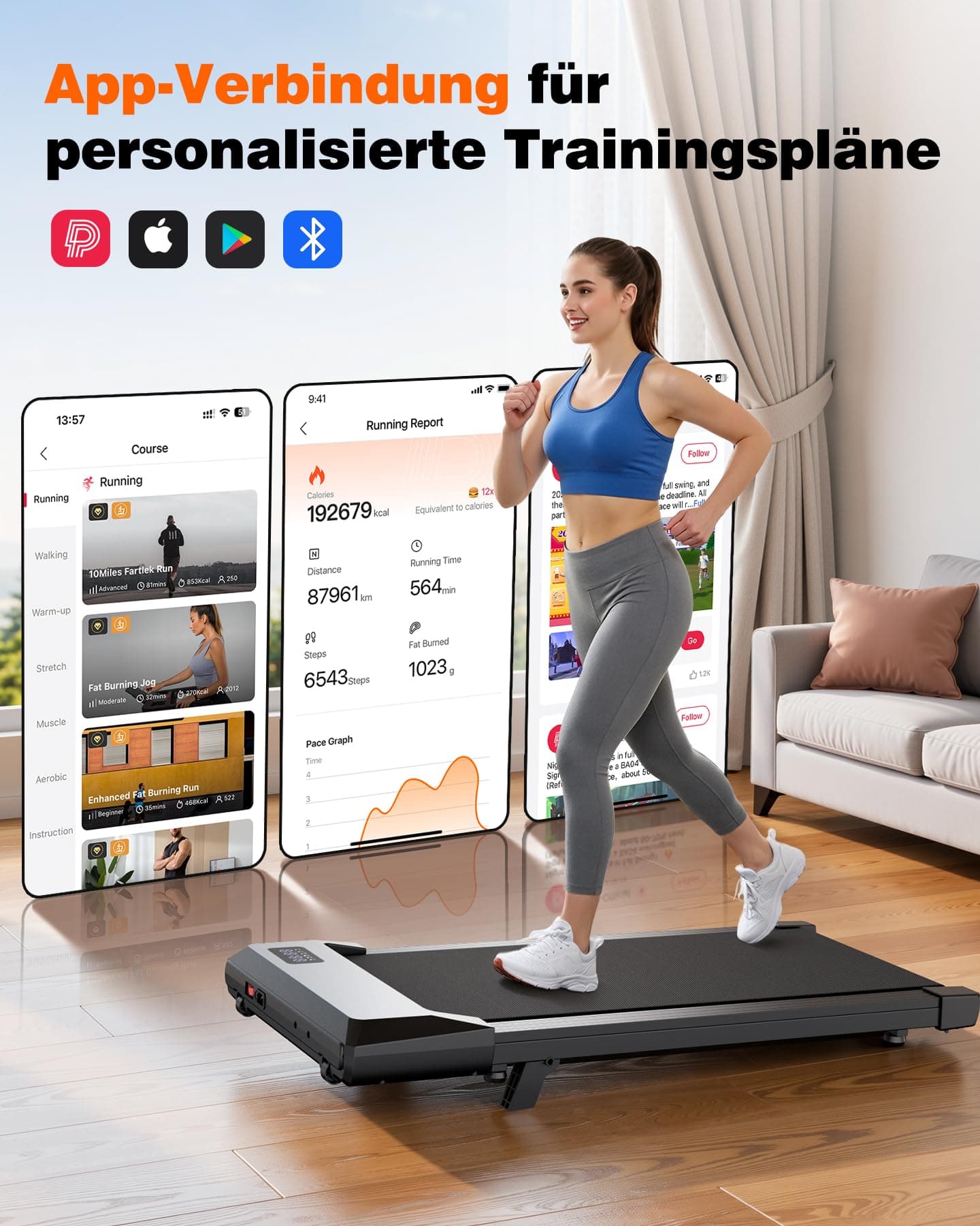 Superun Walking Pad mit Steigung max 159 KG – Bild 3