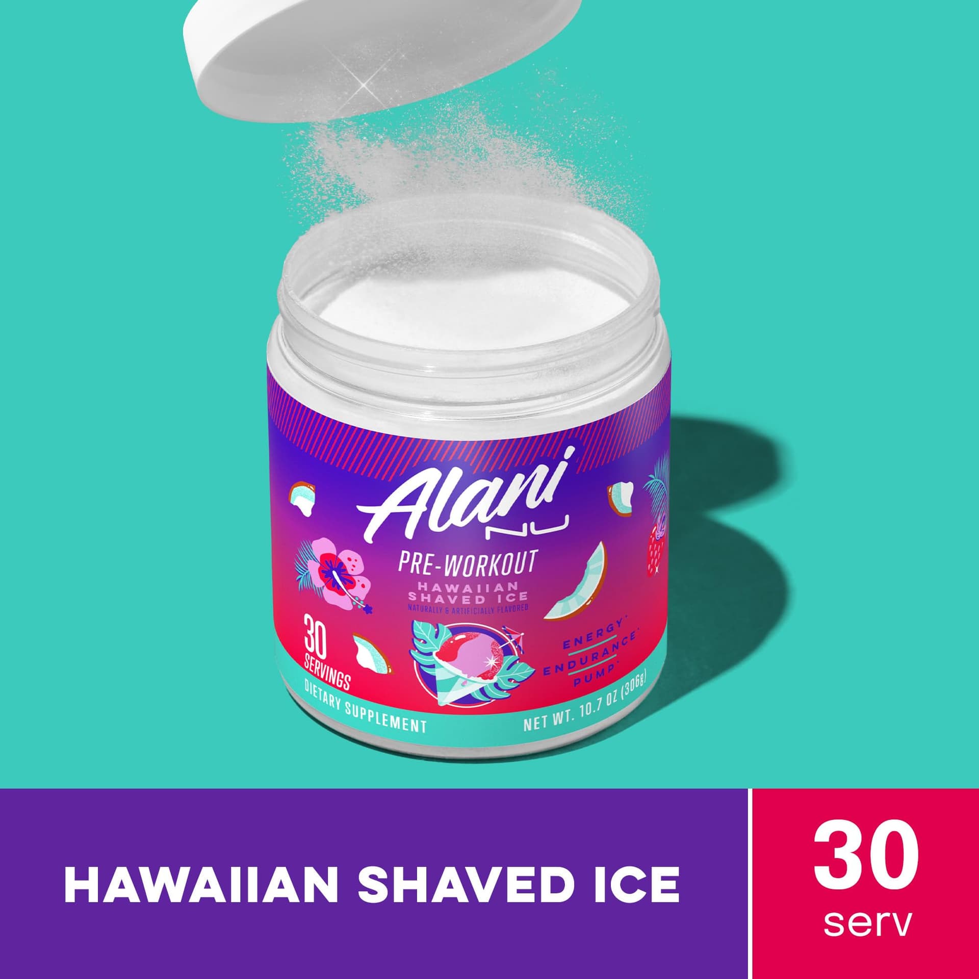 Alani Nu Pre Workout Powder Hawaiian Shaved ICE – Bild 2