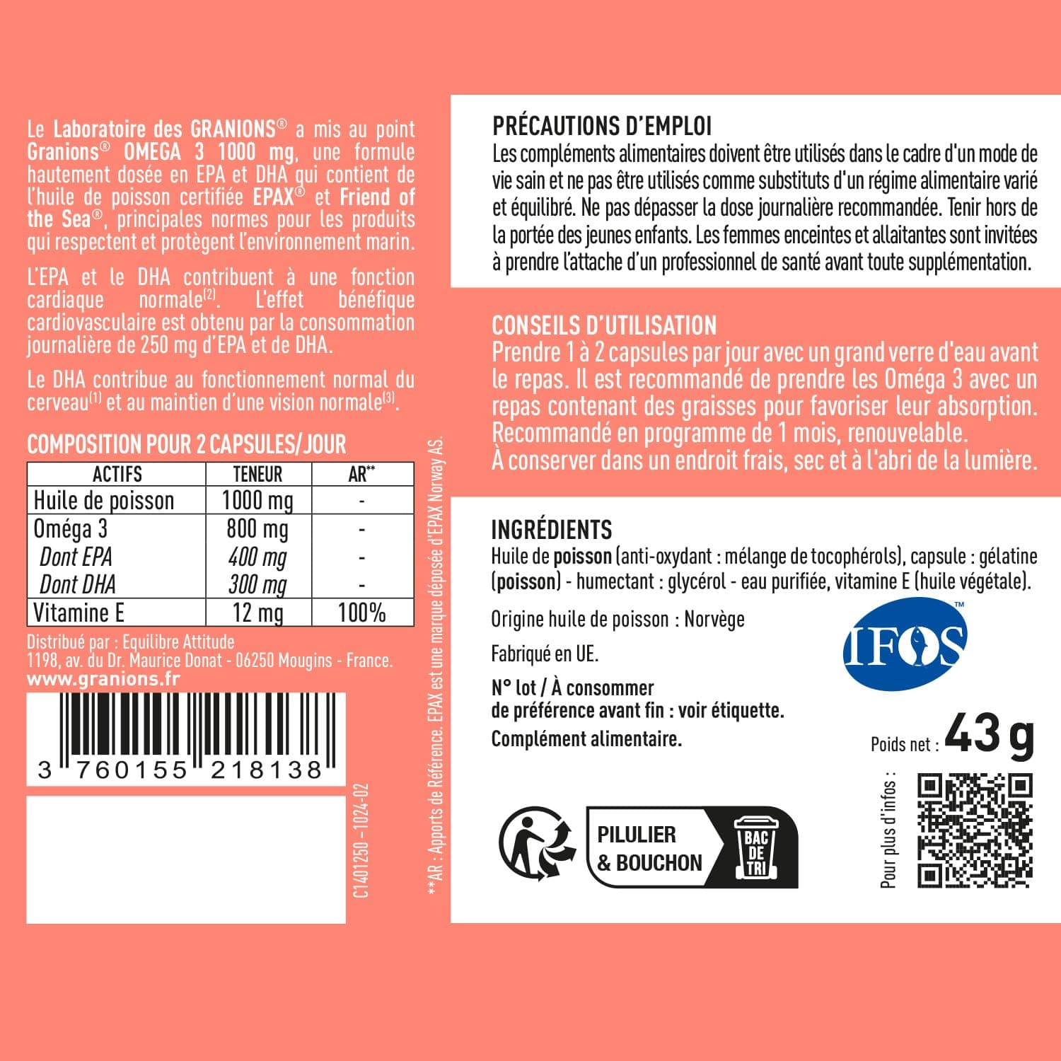 Granions OMEGA 3 1000 mg – Bild 4
