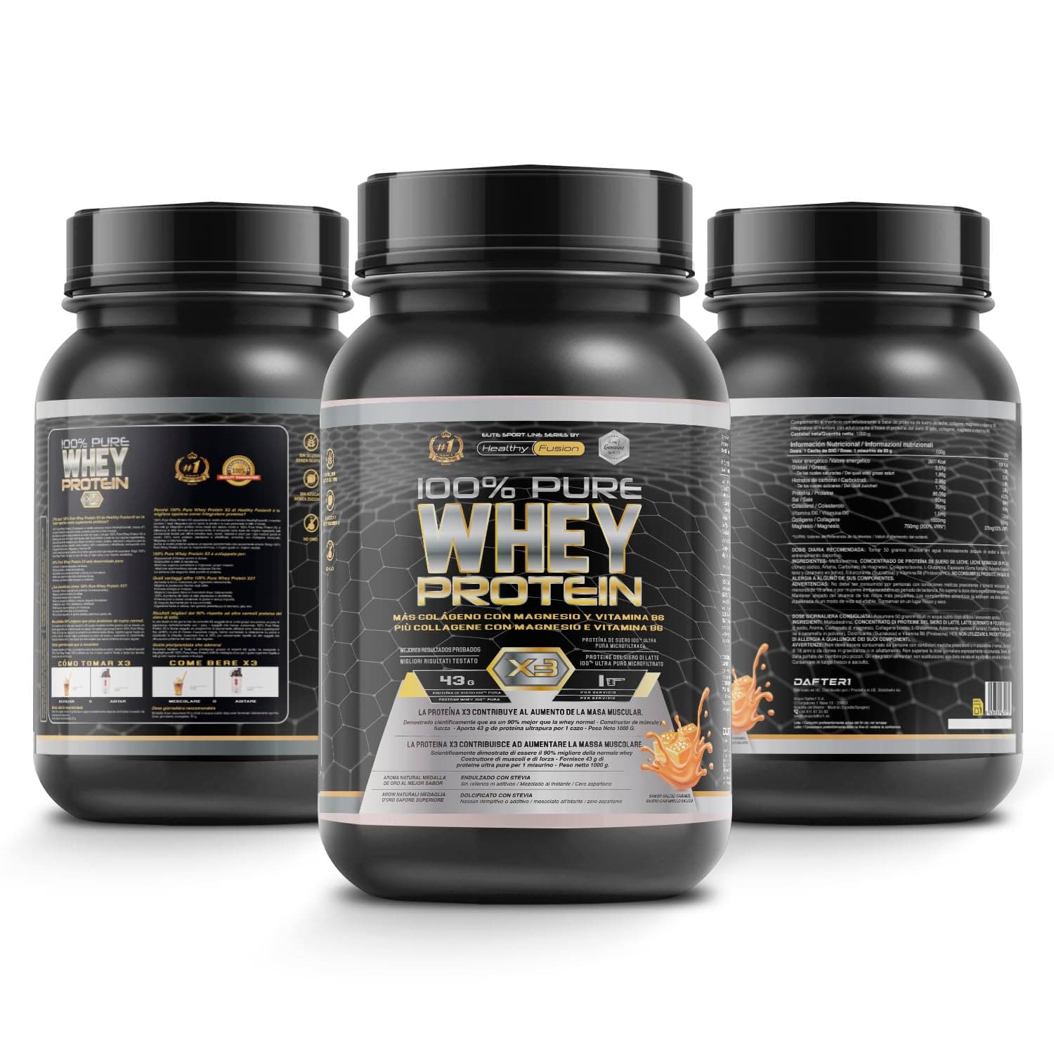 Healthy Fusion Whey Protein Healthy Fusion | Proteína pura con Colágeno, Magnesio y Vitamina B6 | 43g – Bild 5