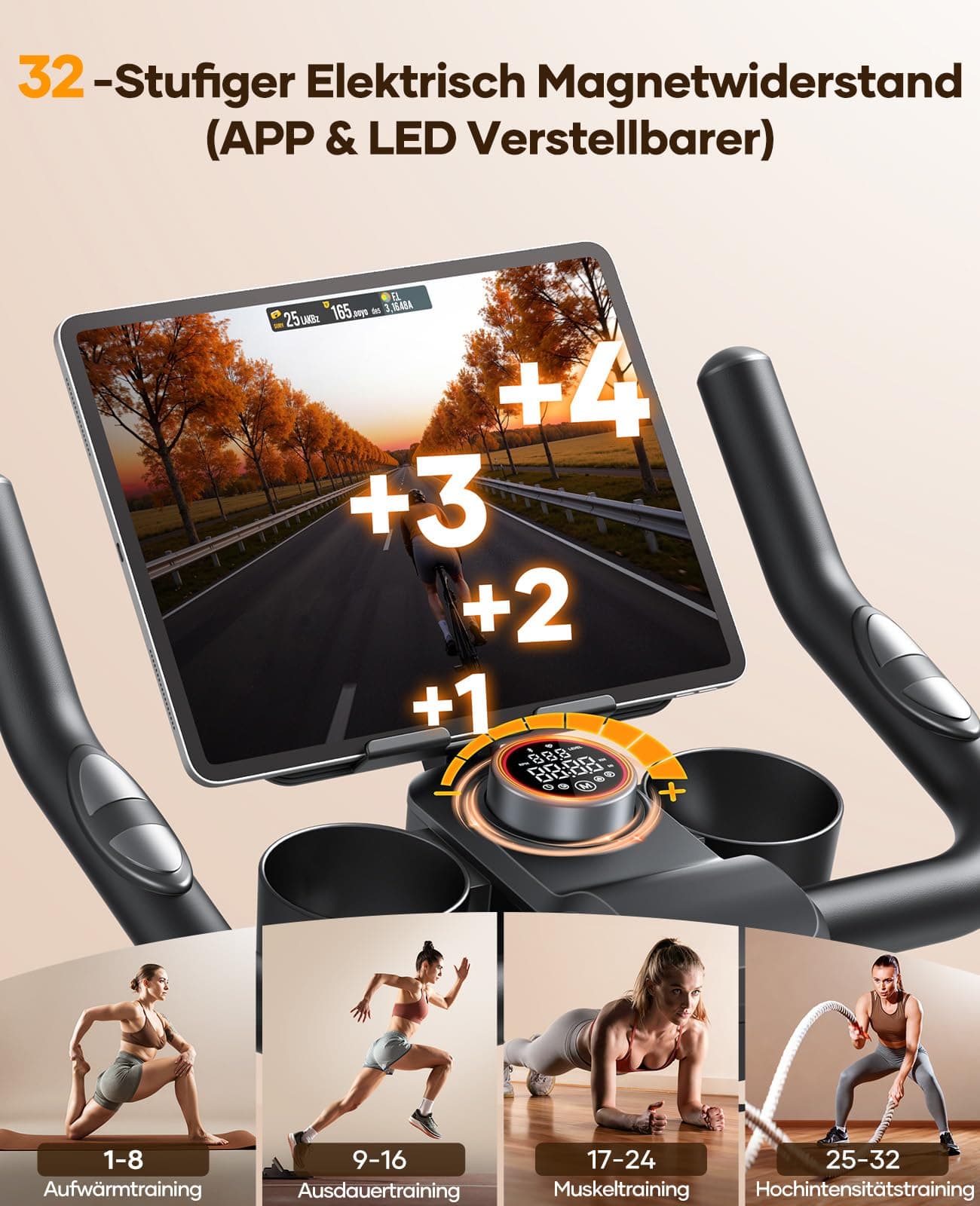 Toputure Neu Heimtrainer Fahrrad mit Elektr. – Bild 3
