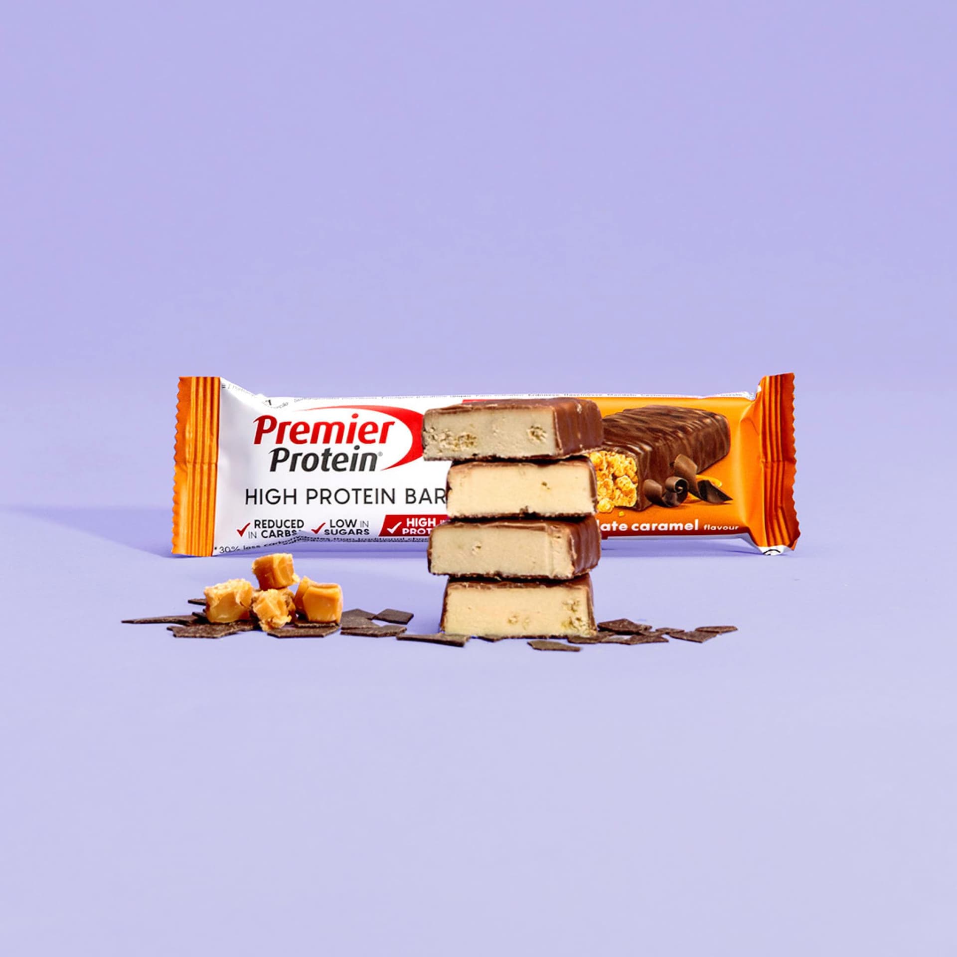 Premier Protein - High Protein Bar 50% - Chocolate Caramel - 16x40g – Bild 5