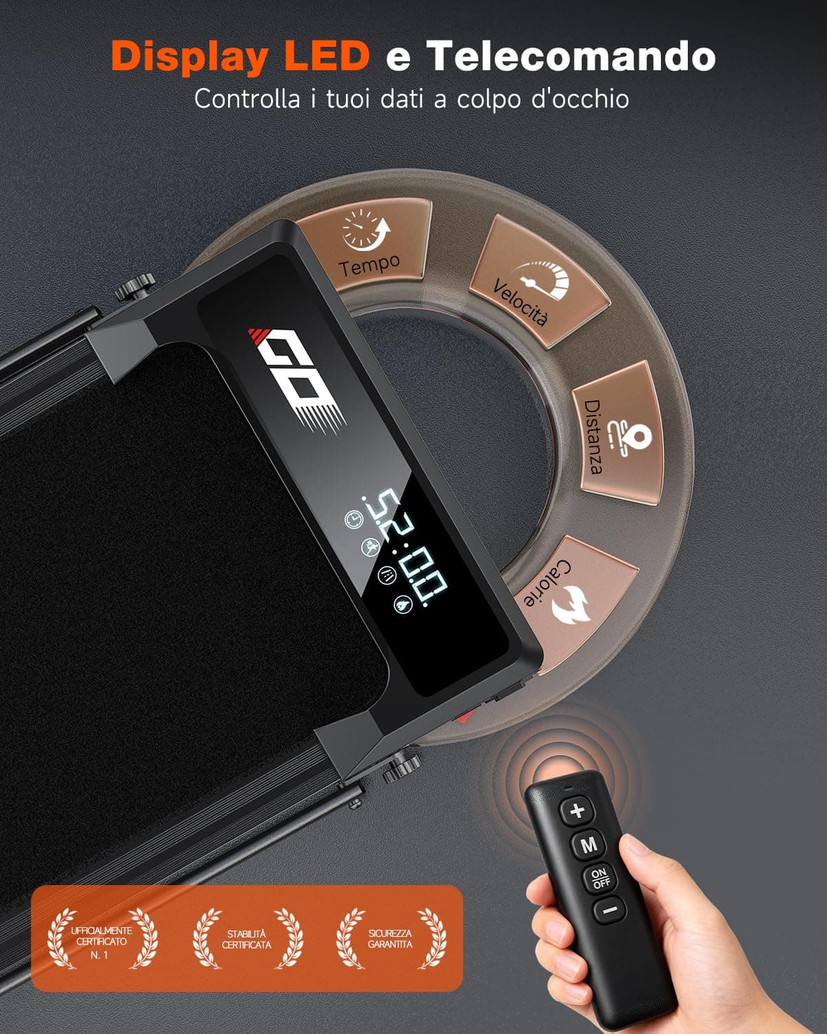 ApexPrime Sports Tapis Roulant Elettrico Pieghevole 3 in 1 con Inclinazione – Bild 6