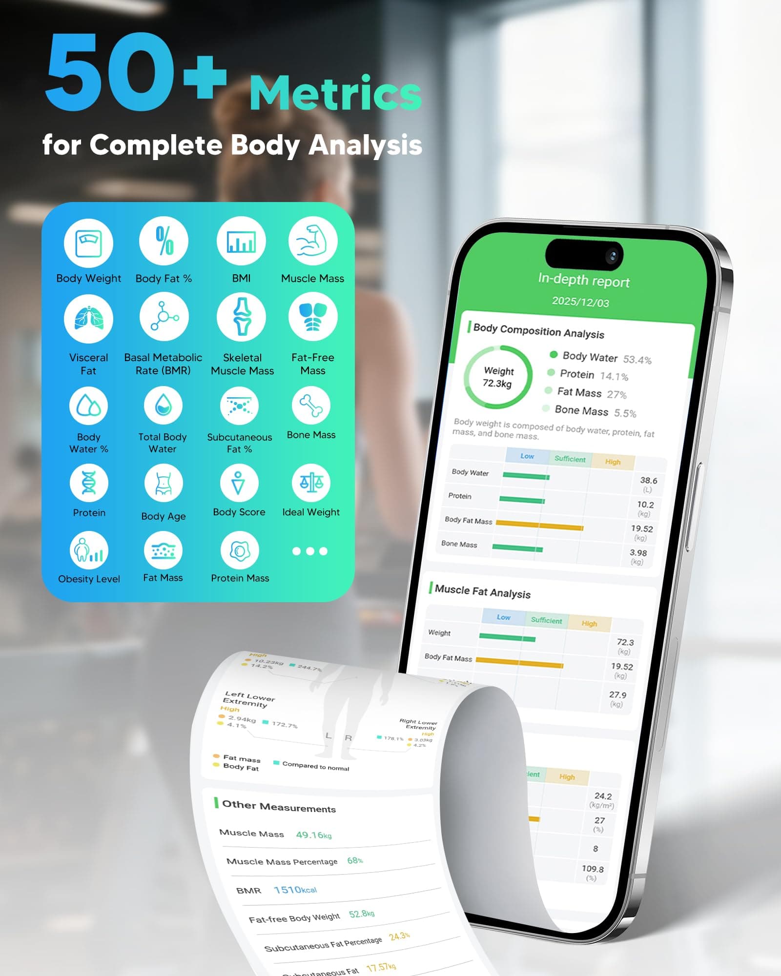 arboleaf Báscula Inteligente Bioimpedancia de 8 Electrodos – Bild 2