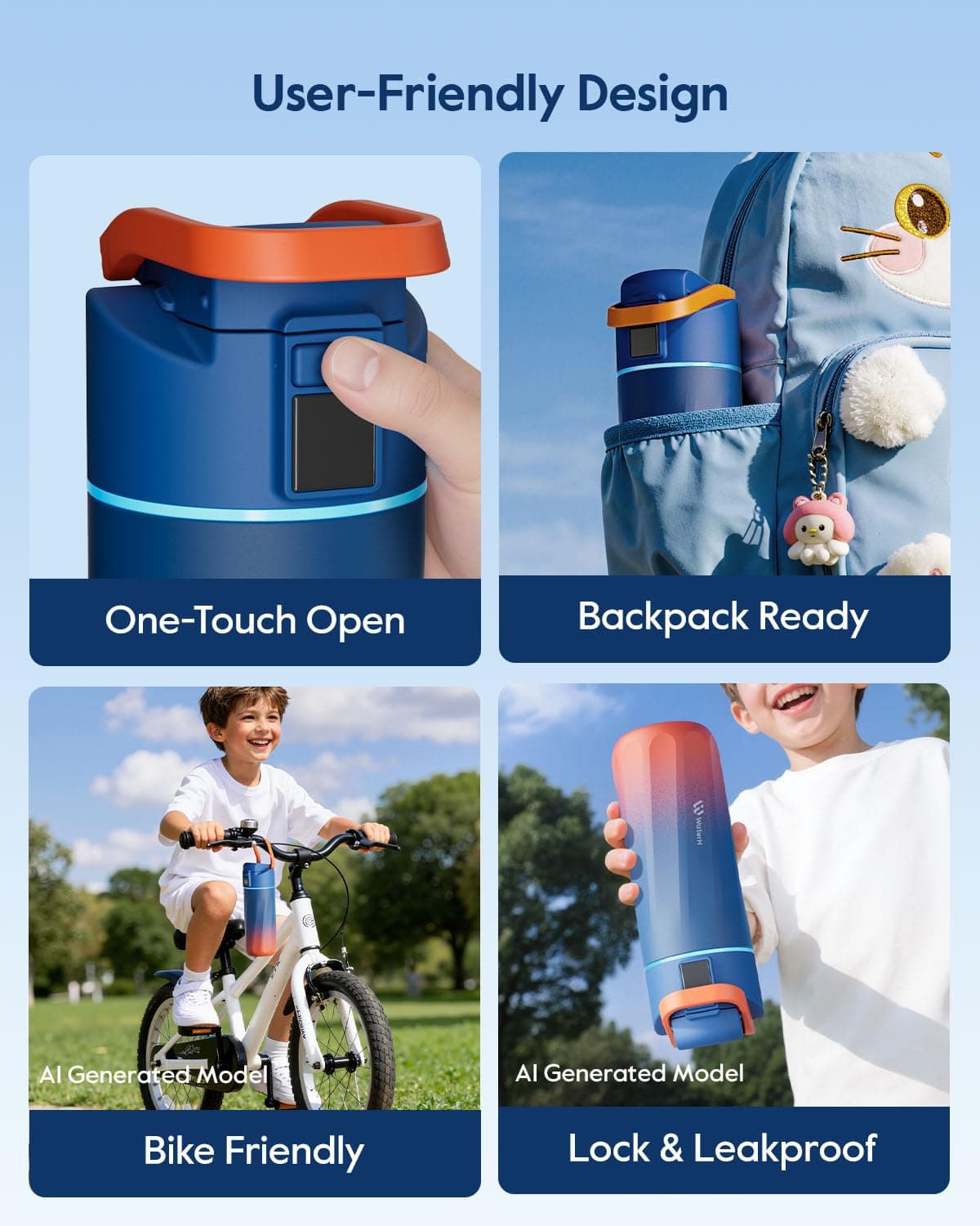 WATERH BOOST Smart Water Bottle with Reminder & Tracker, 473 ml – Bild 3
