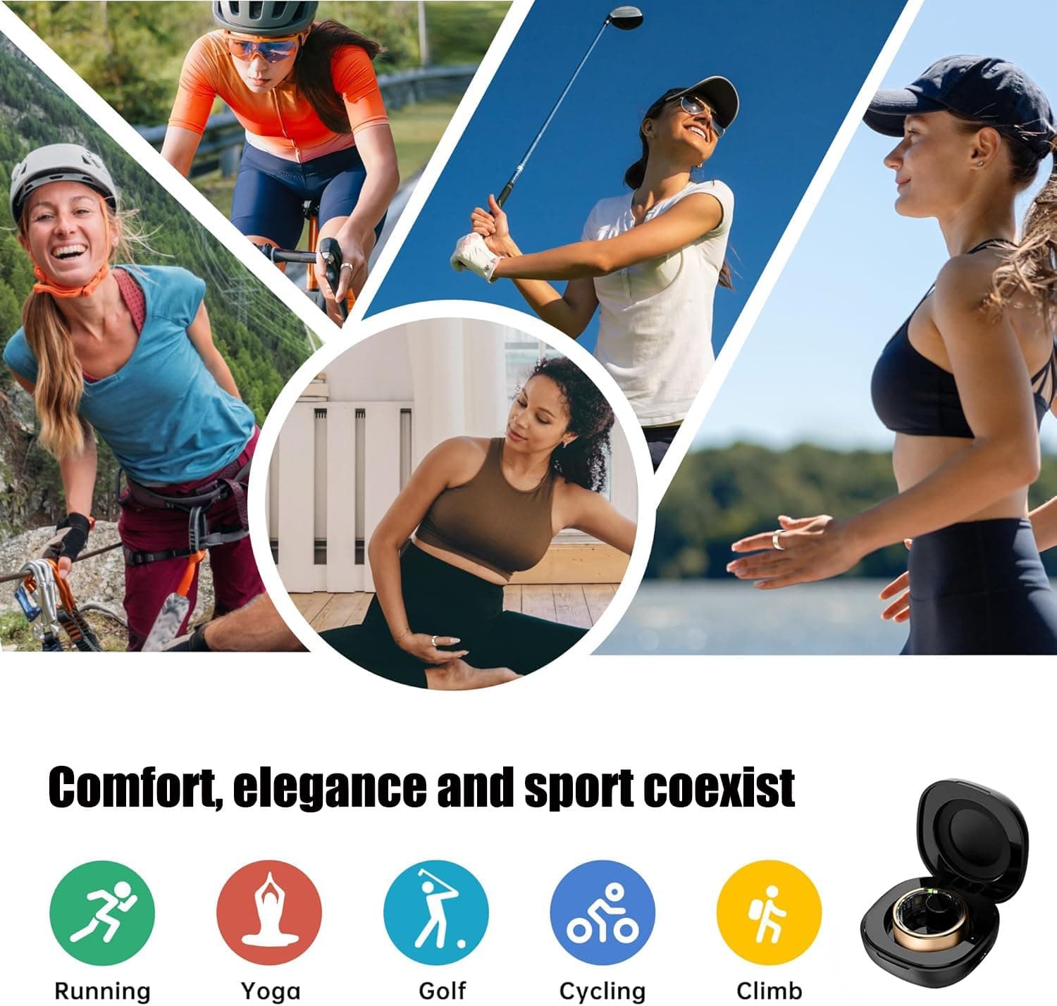 BohoJoc Smart Ring for Women Men,Fitness Tracker Ring with – Bild 6