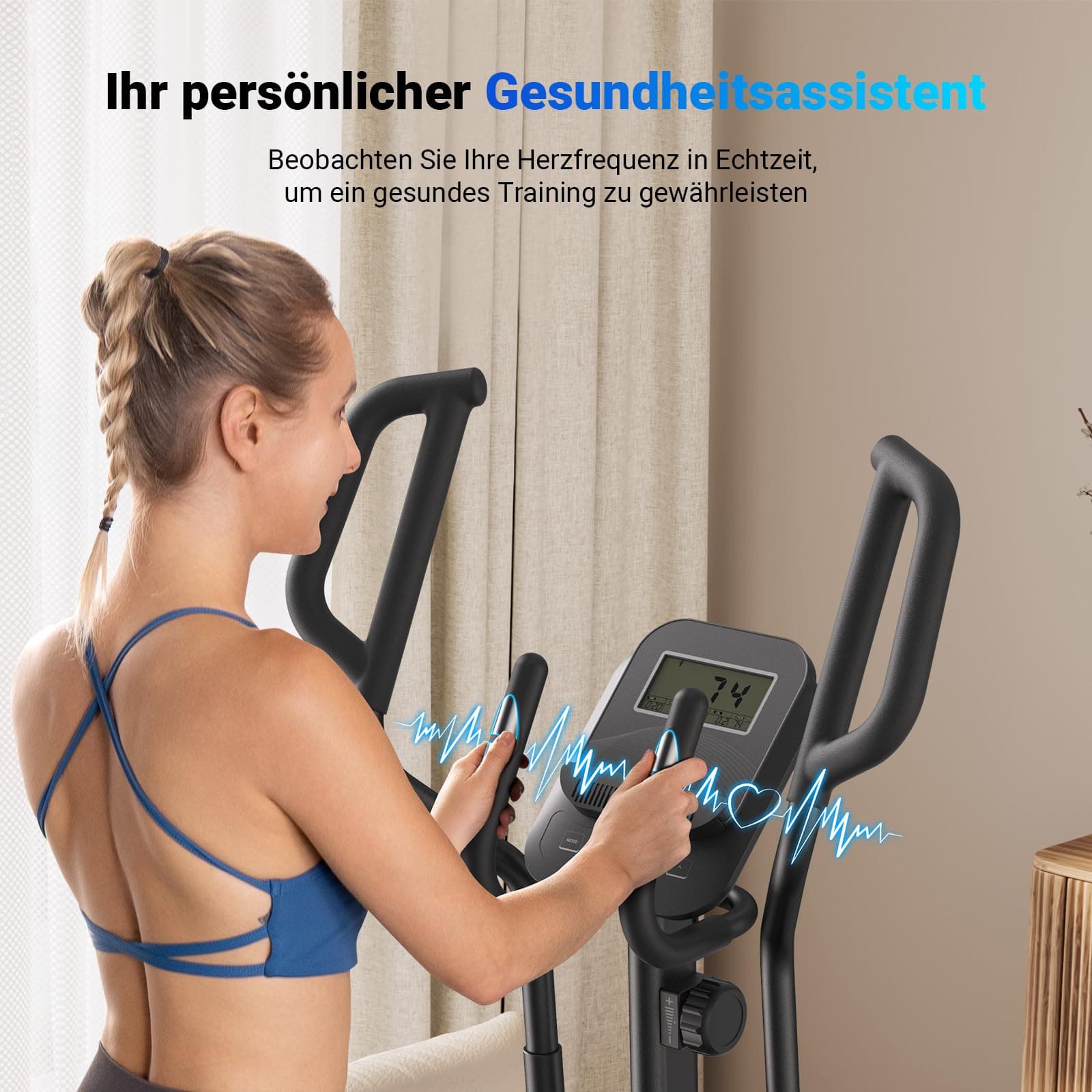 MERACH Crosstrainer für Zuhause mit 47 cm Schrittlänge – Bild 6