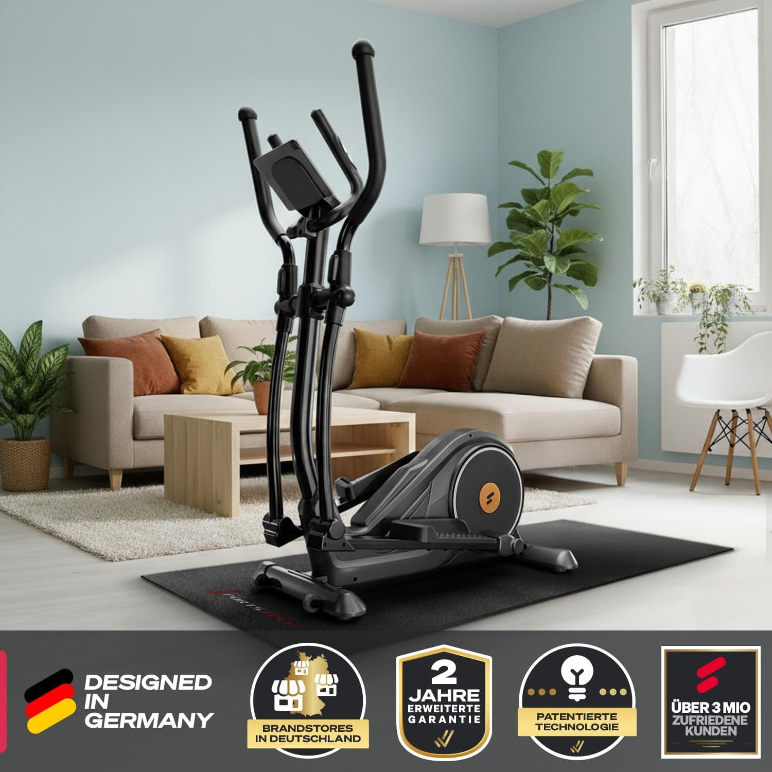 Sportstech CX625 Crosstrainer für Zuhause, Ellipsentrainer mit 32 Widerstandsstufen, 15 kg – Bild 3