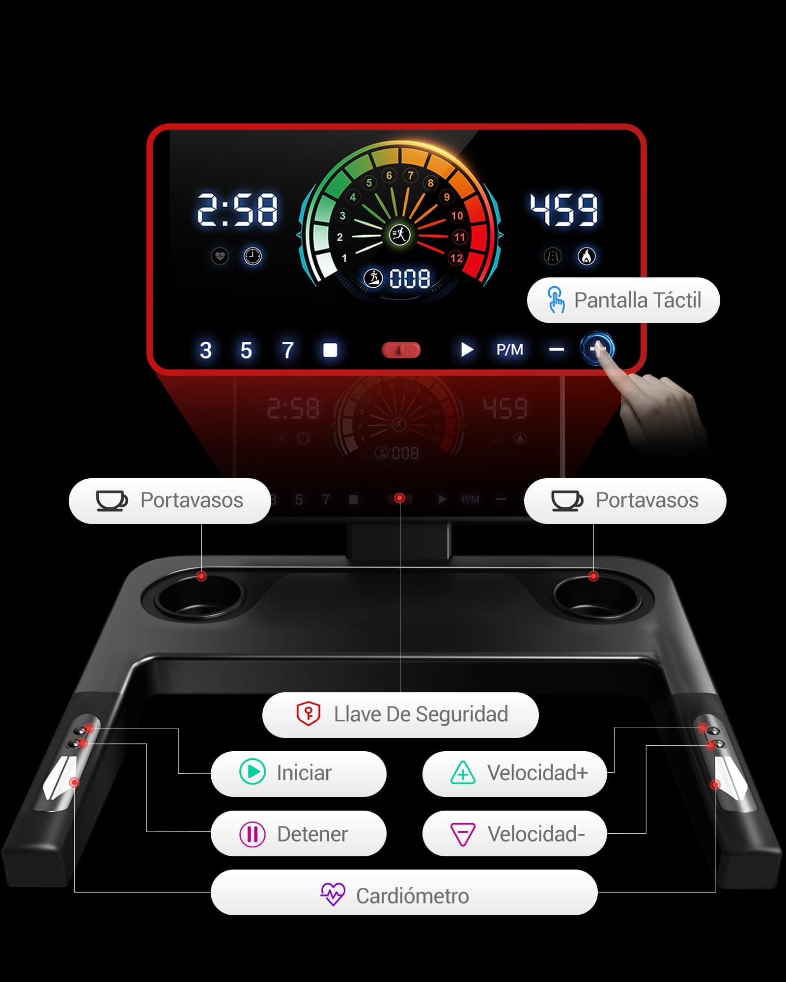 LONTEK Cinta de Correr Plegable con Inclinación 16% – Bild 3