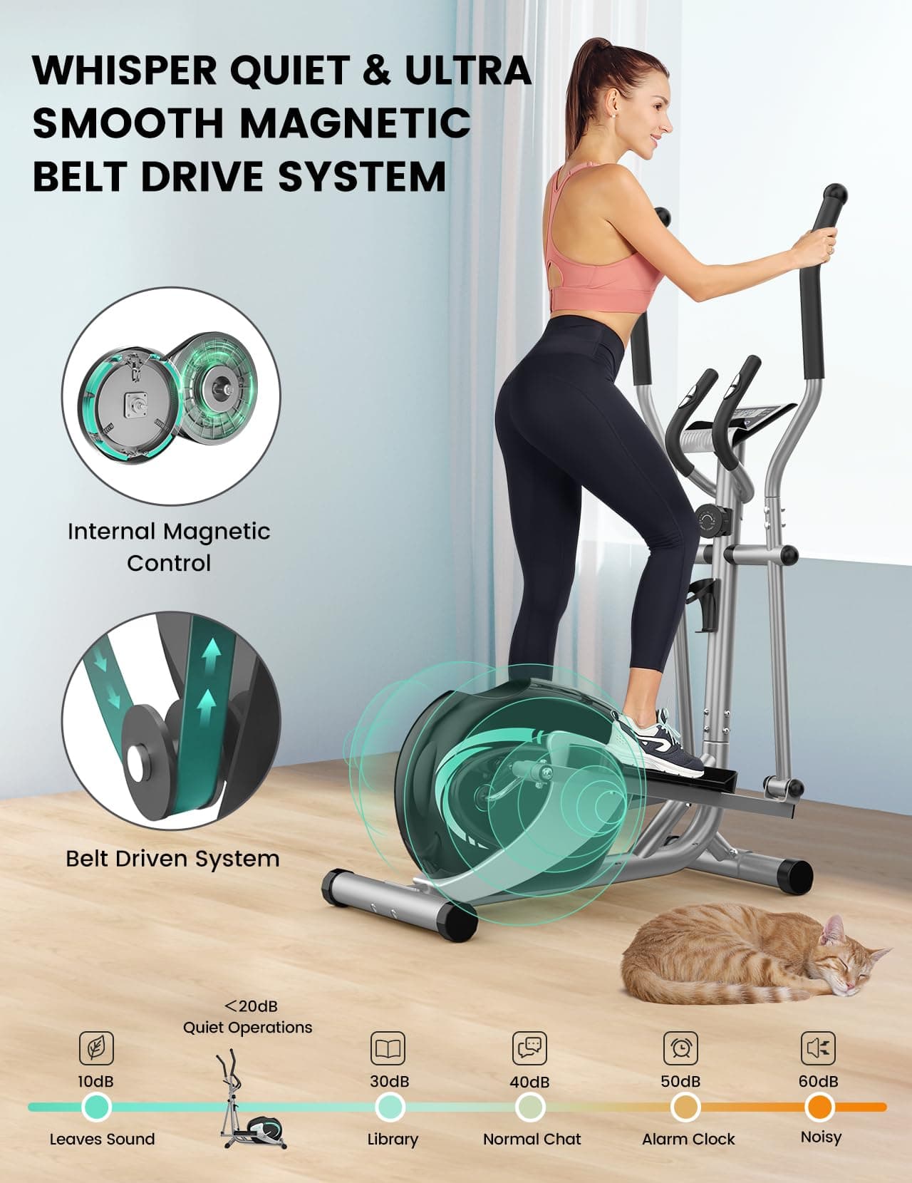 THERUN Crosstrainer für Zuhause – Bild 3
