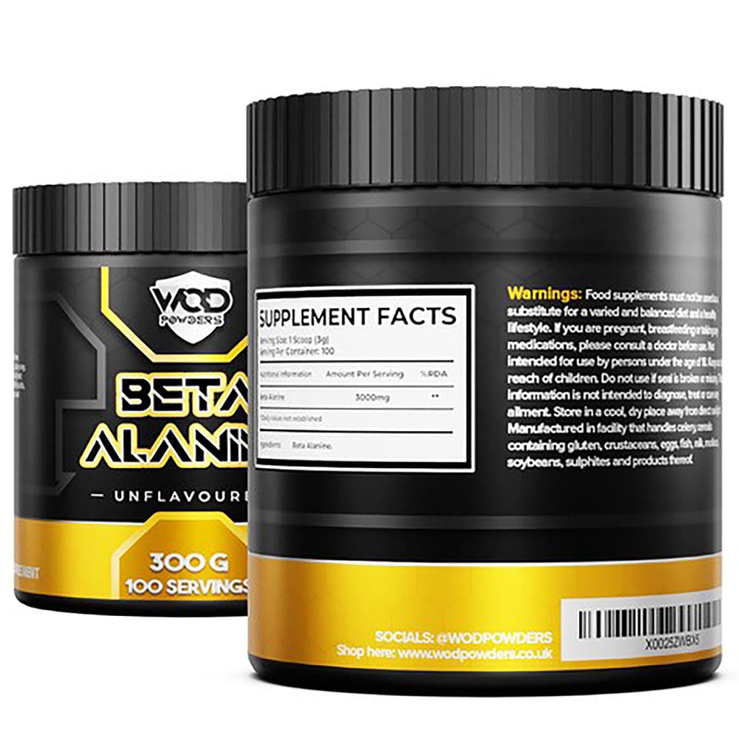 WOD Powders Beta Alanine Powder 300g – Bild 2