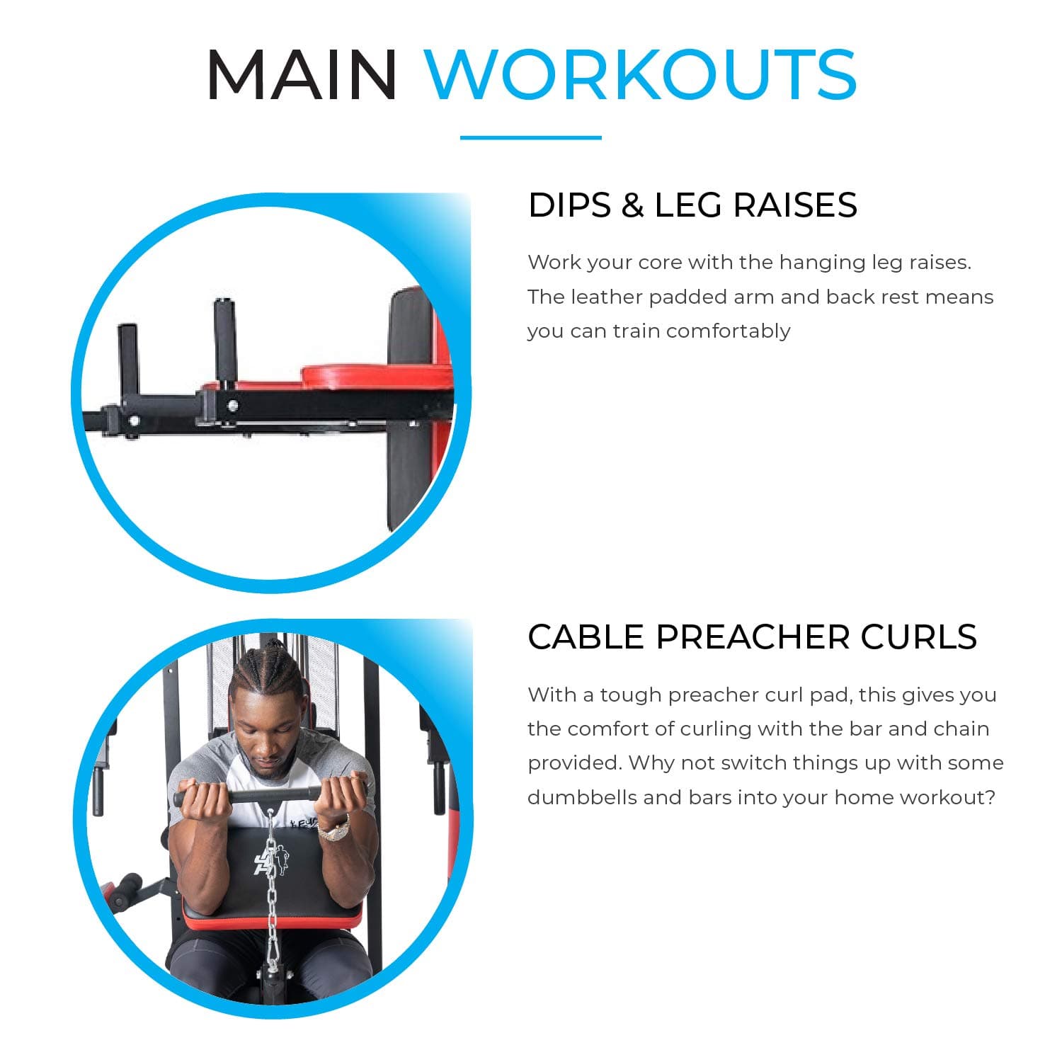 FIT4HOME Compact Multi-function Home Gym 68KG – Bild 5