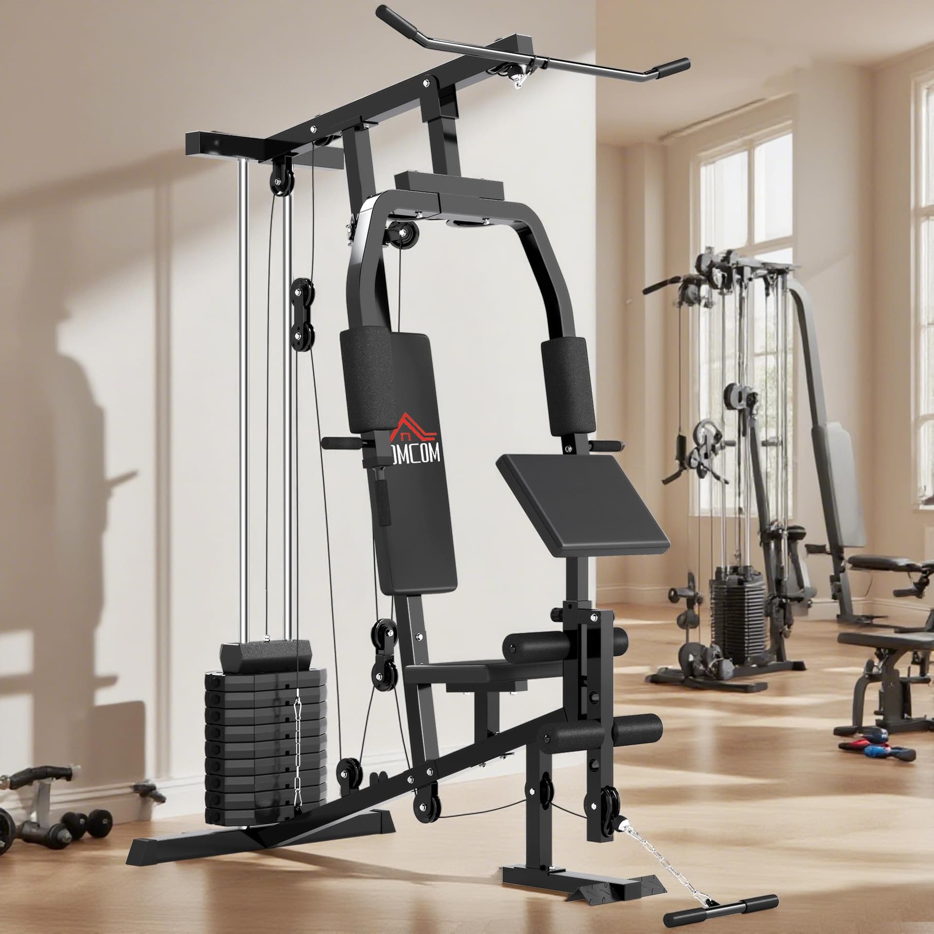 HOMCOM Kraftstation für Zuhause Fitnessstation mit – Bild 8