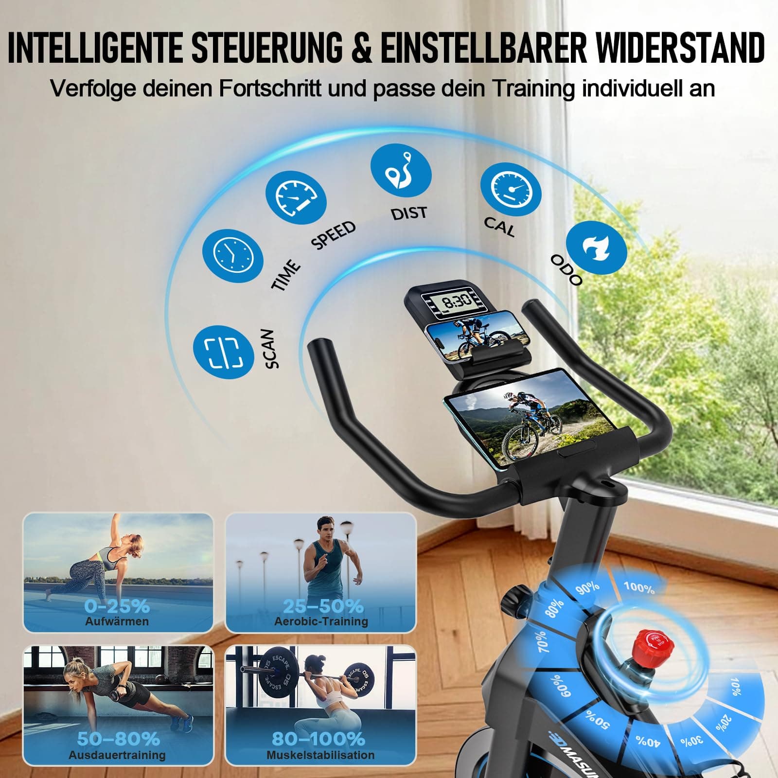 DMASUN Heimtrainer Fahrrad – Bild 6