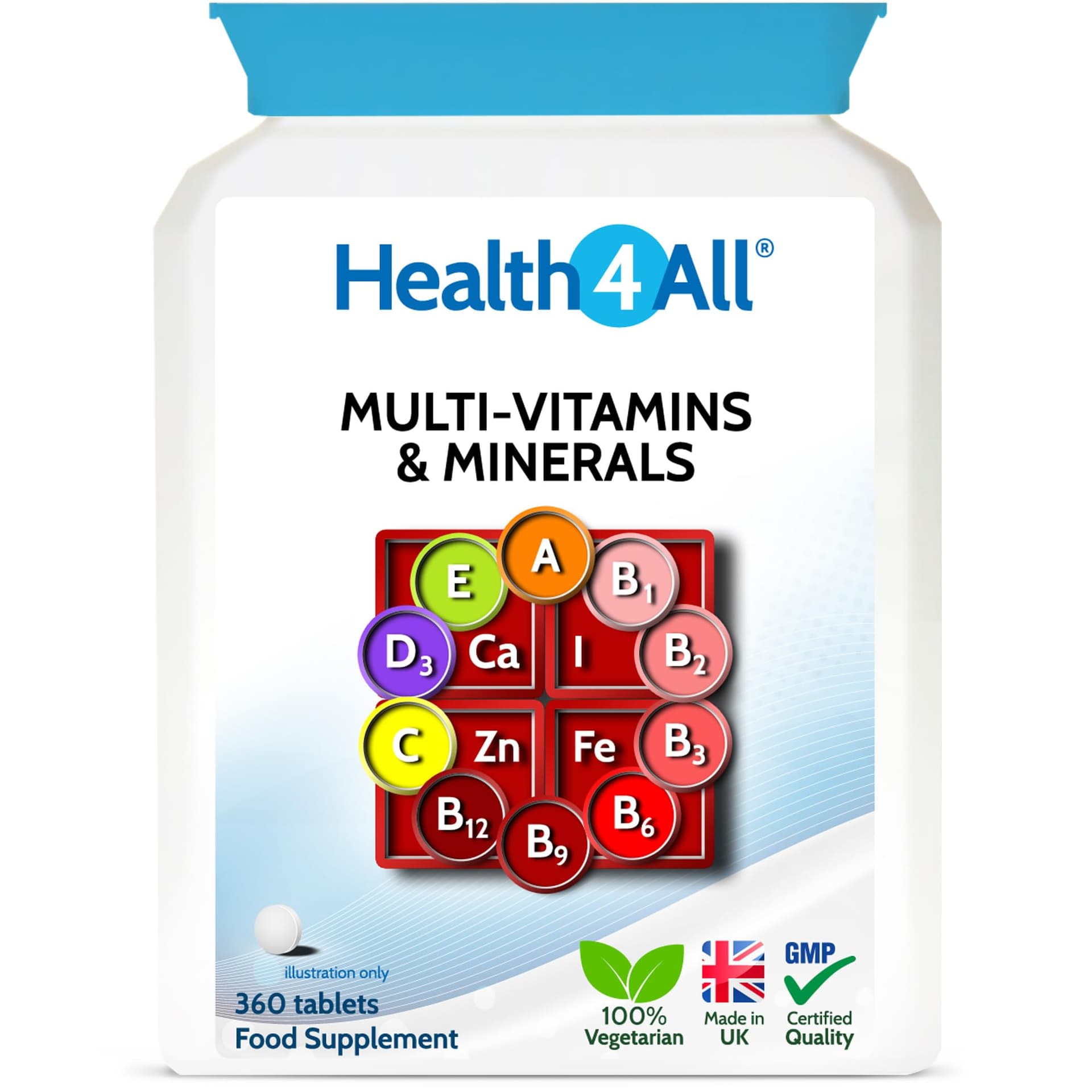Health4All Multivitamins & Minerals One a Day 360 Easy to