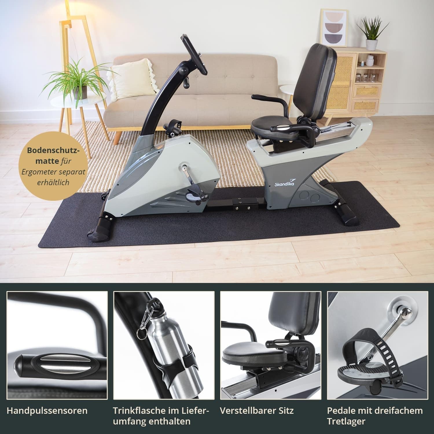 Skandika Liegeergometer Centaurus | Liege-Ergometer mit Trainingscomputer, 13kg – Bild 7