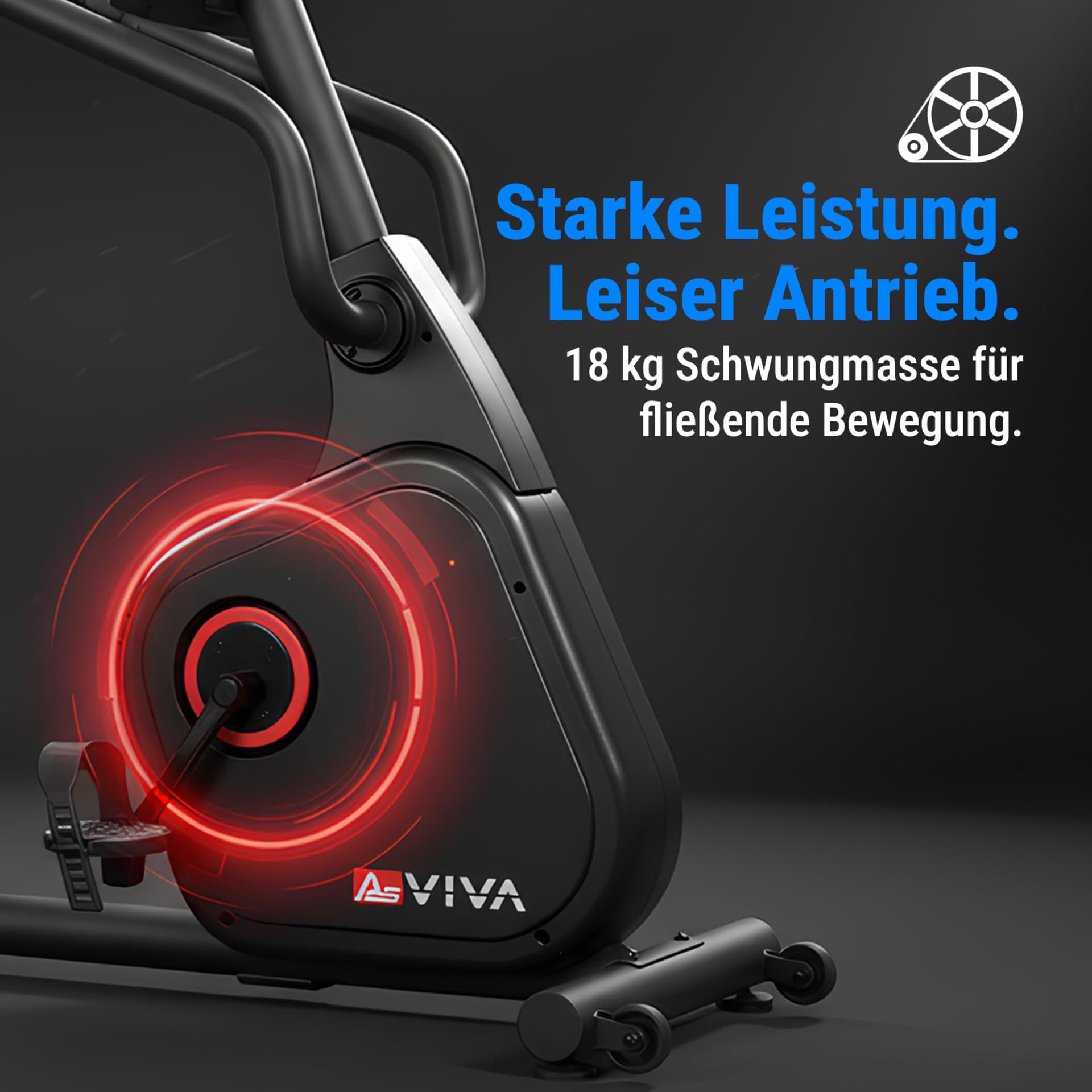 AsVIVA R7 Liegeergometer | Ergometer Fahrrad mit Sitz & Rückenlehne, 24 Programme, 18 kg – Bild 4