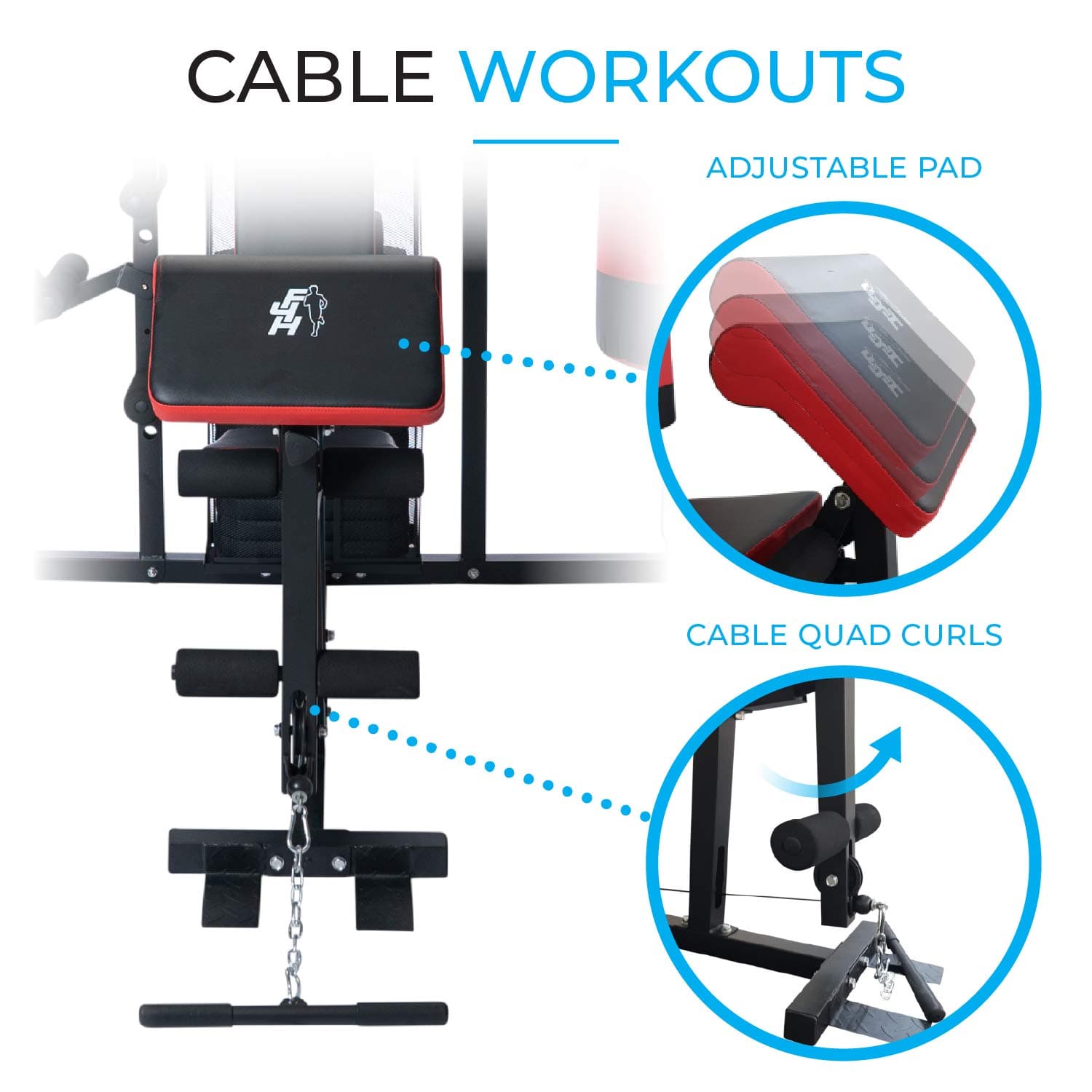 FIT4HOME Compact Multi-function Home Gym 68KG – Bild 4