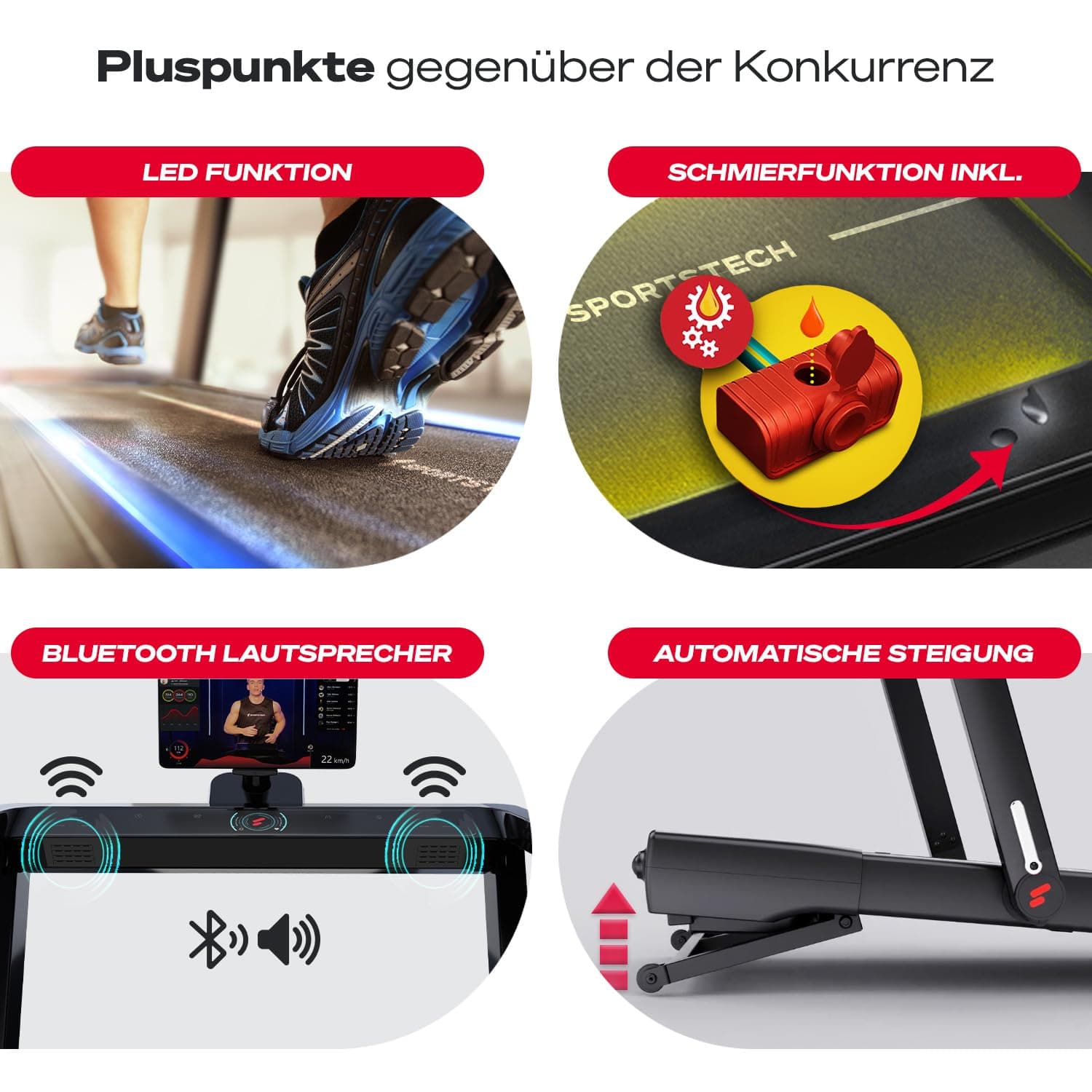 Sportstech Laufband klappbar mit 11% Steigung – Bild 4