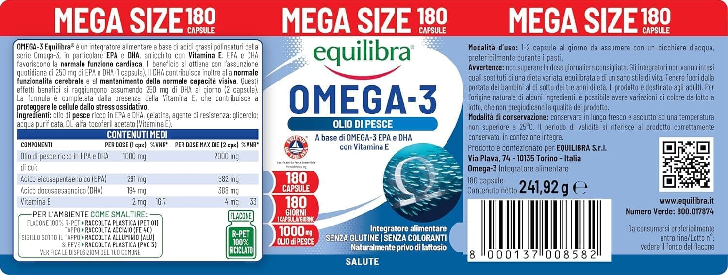 Equilibra Omega 3, Olio di Pesce 2000mg – Bild 6