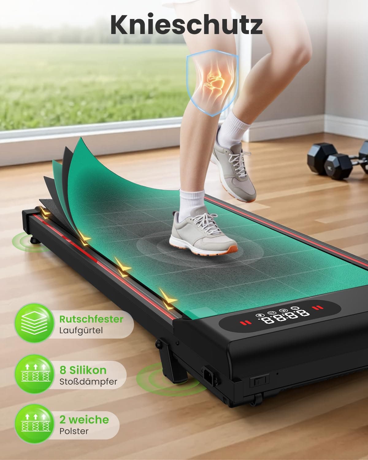 HOMEFITNESSCODE Walking Pad Laufband mit Neigung – Bild 5